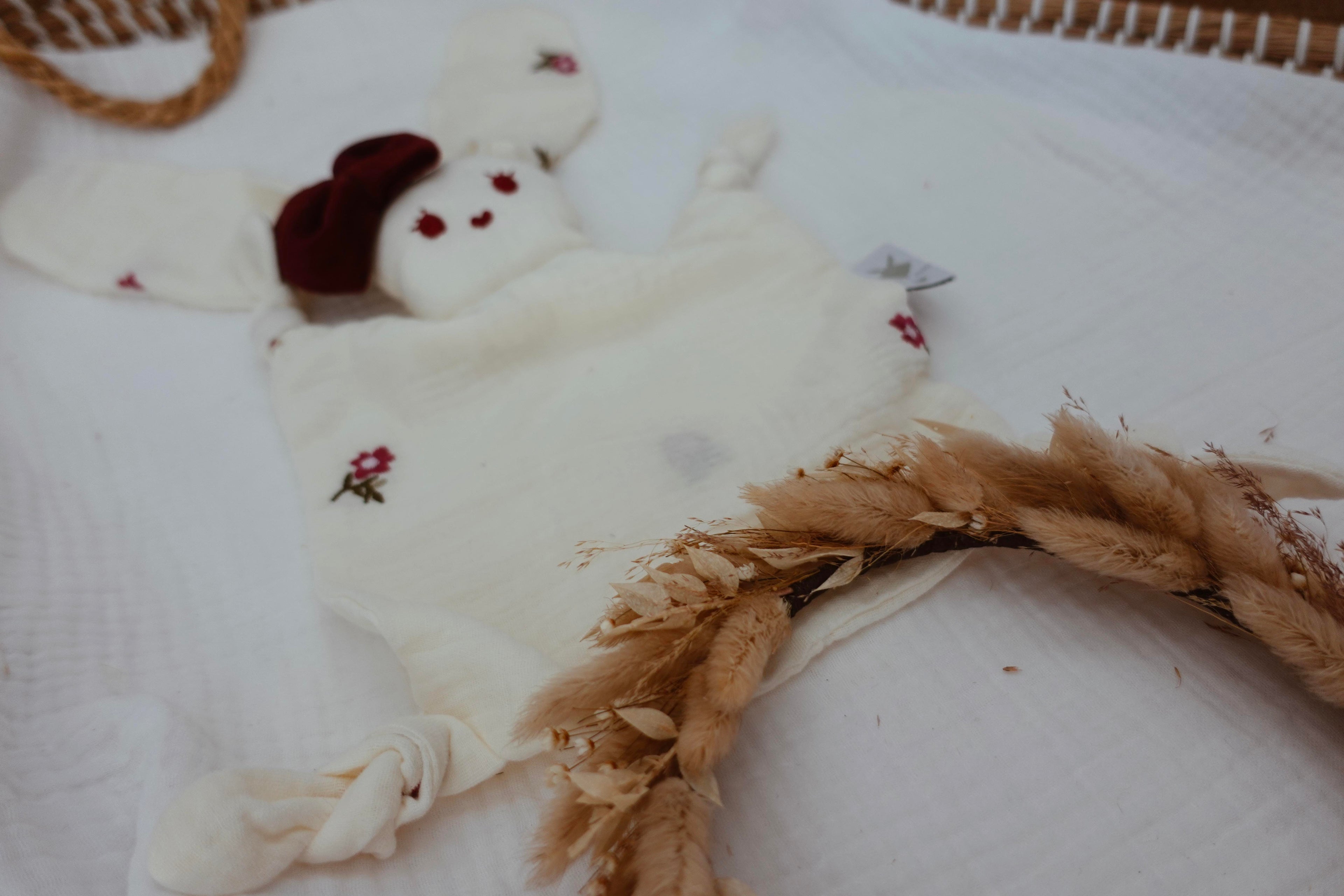Doudou Lange Chouchou - Fleurs Brodées