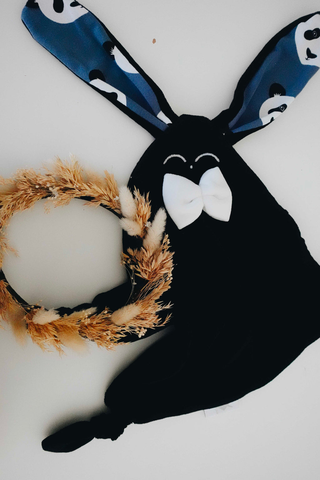 Doudou Velours Classique Noeuds - Pandas