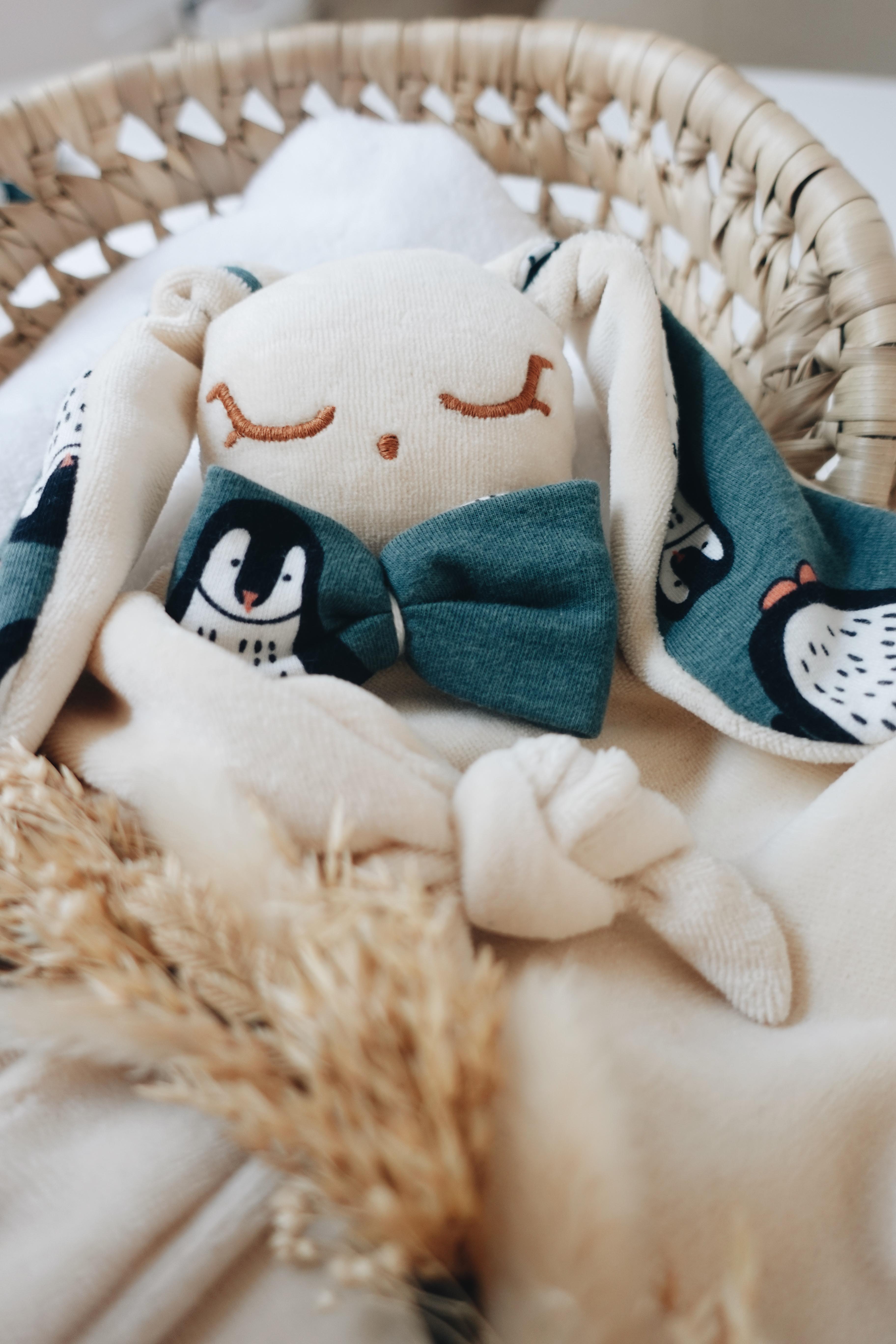 Doudou Velours Gaufrette - Pingouins