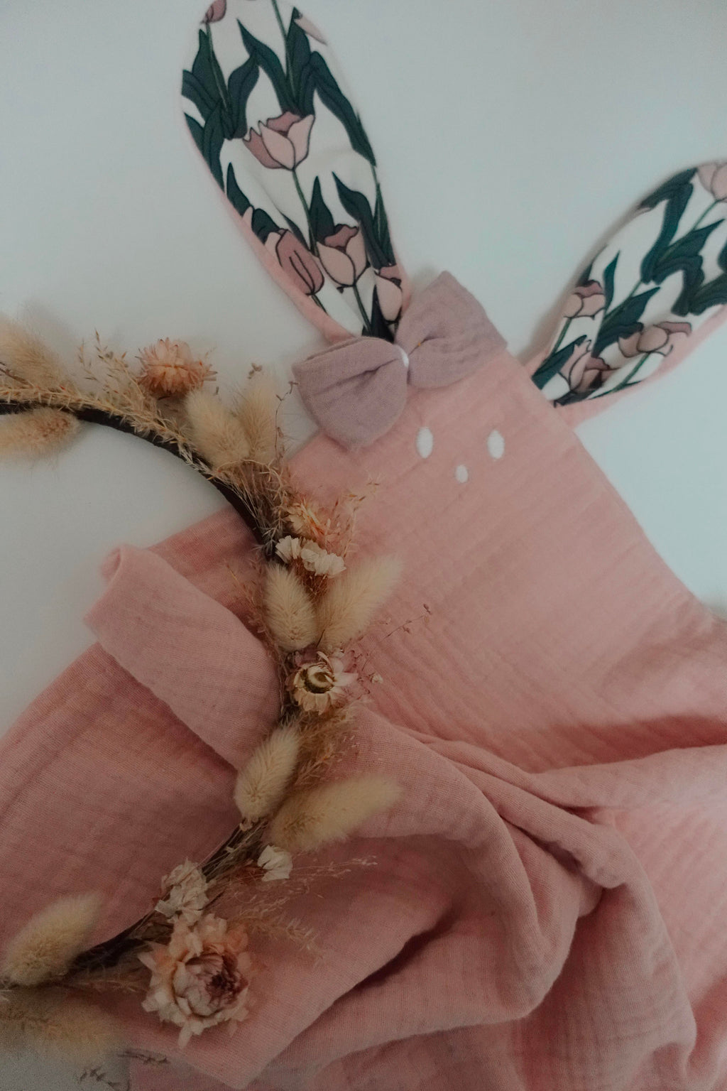 Doudou Lange Cocooning Noeuds - Tulipes