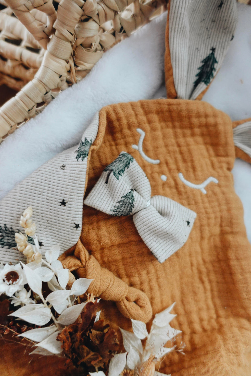 Doudou Lange Mini Noeuds - Sapin