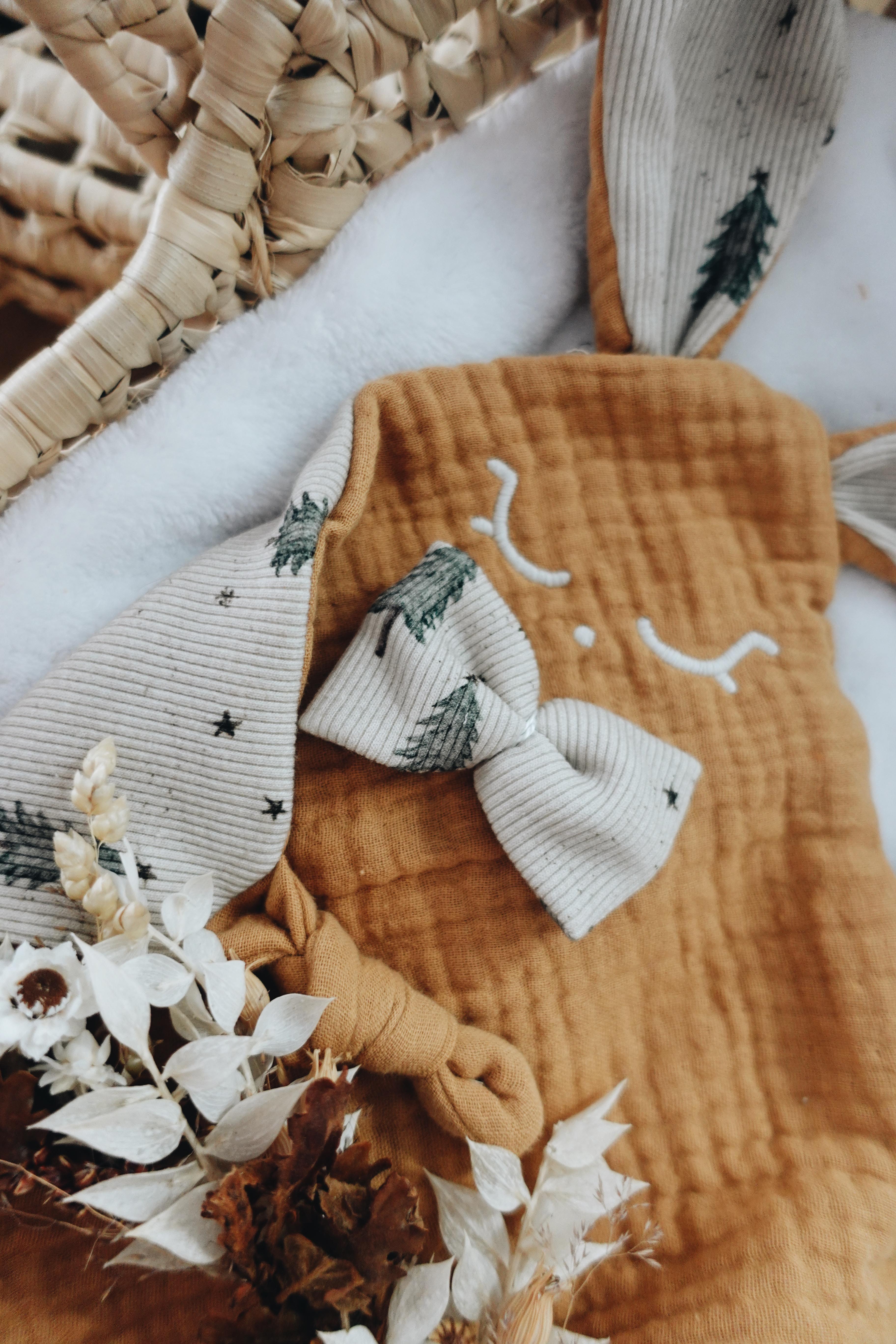 Doudou Lange Mini Noeuds - Sapin