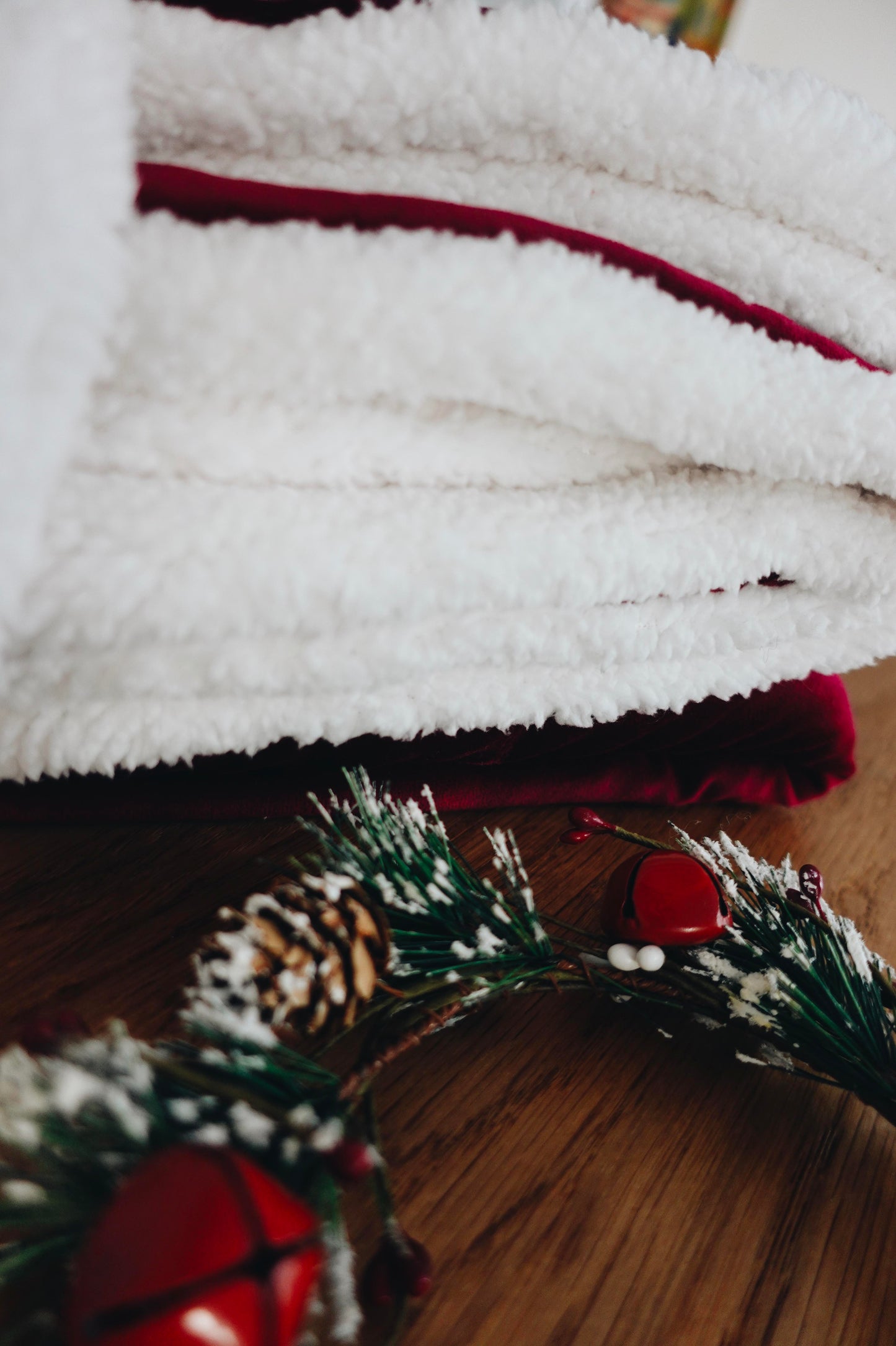 Couverture Velours Noeuds 60x60cm - Holiday Argyle