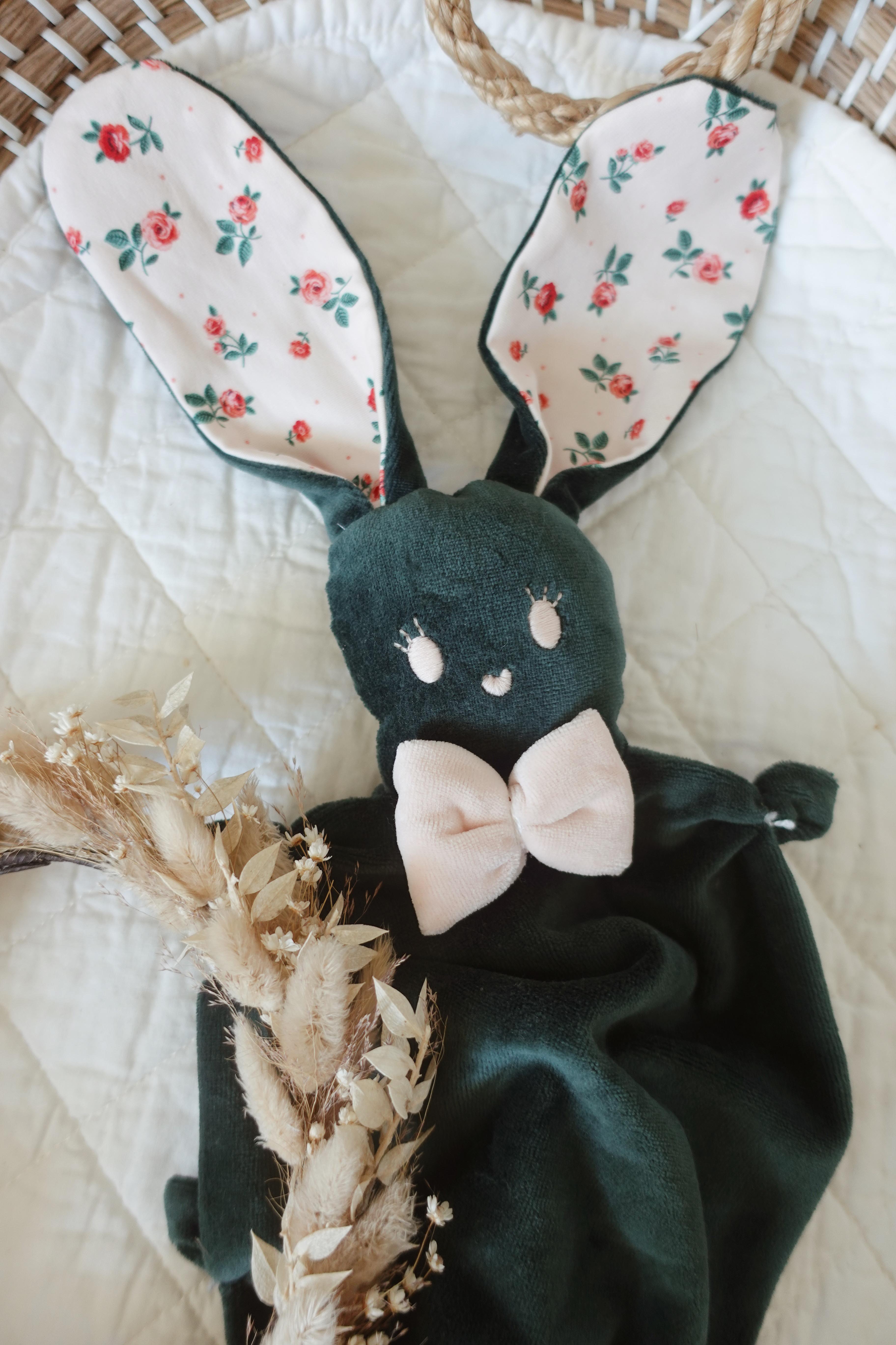 Bouillotte noyaux de cerise velours - Pink Roses