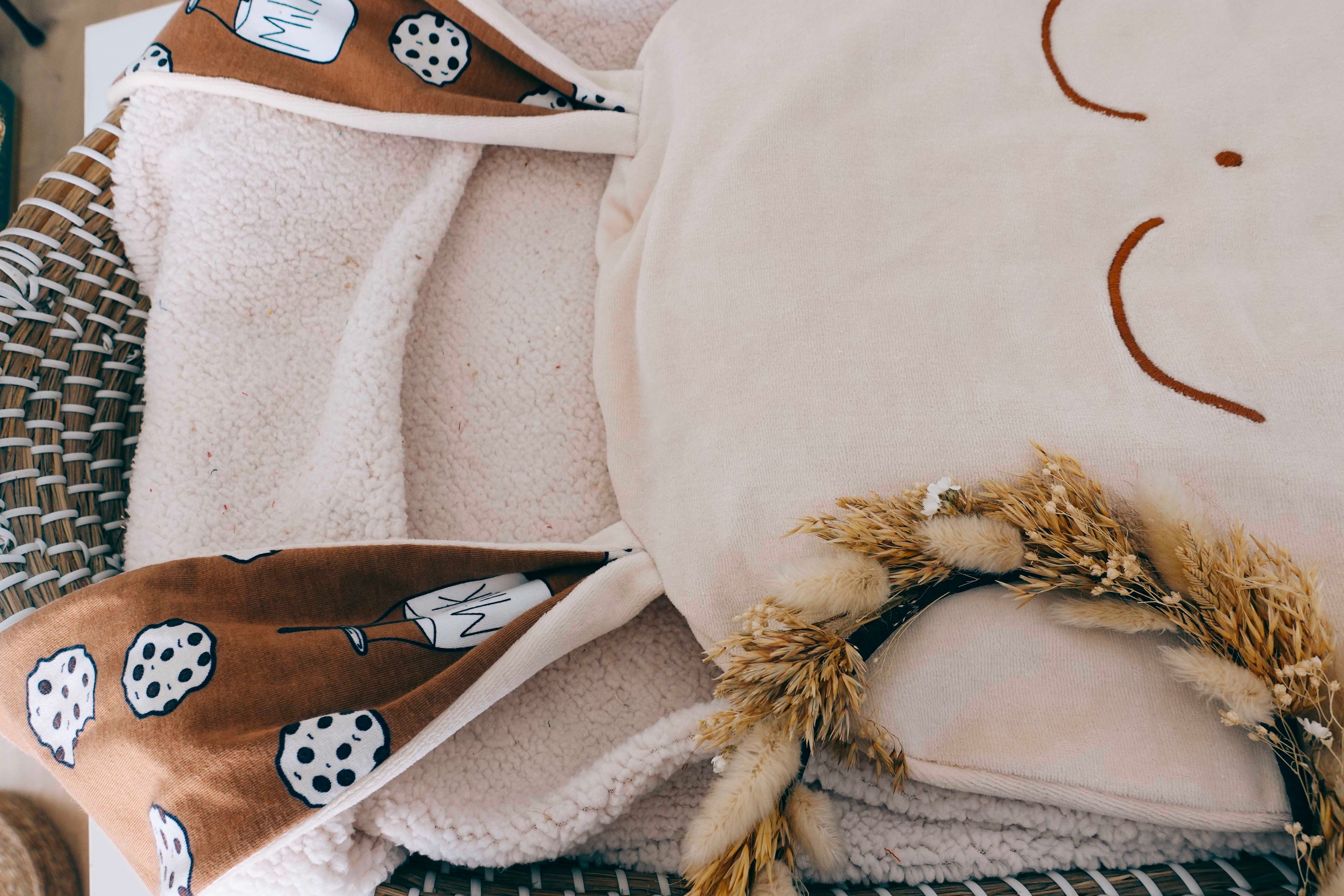 Petit Coussin Velours - Milk and Cookies