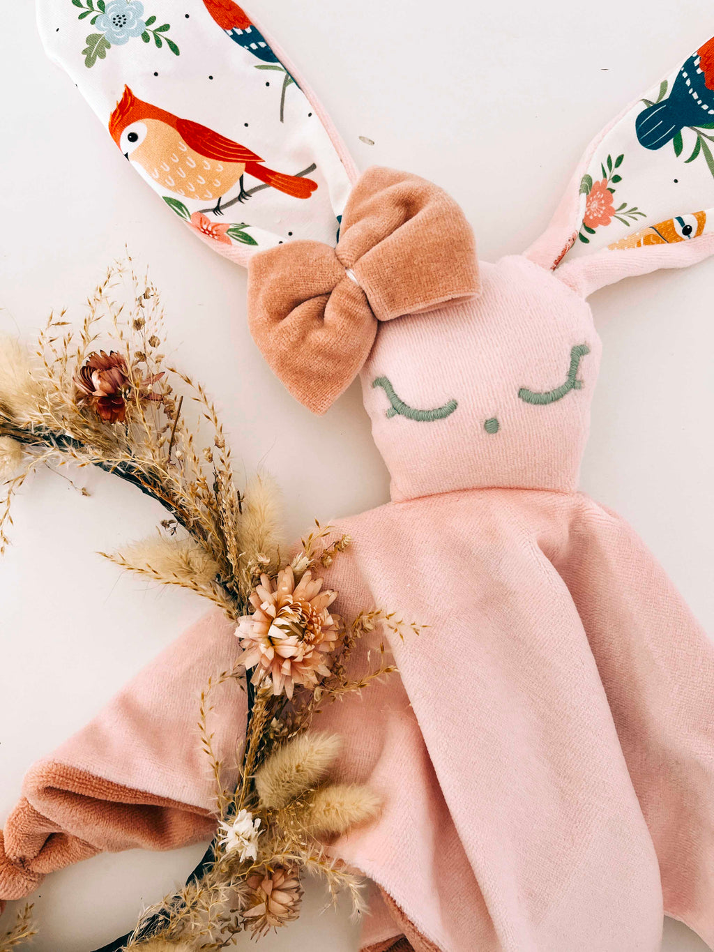 Doudou Velours Câlin Noeuds - Singing Birds