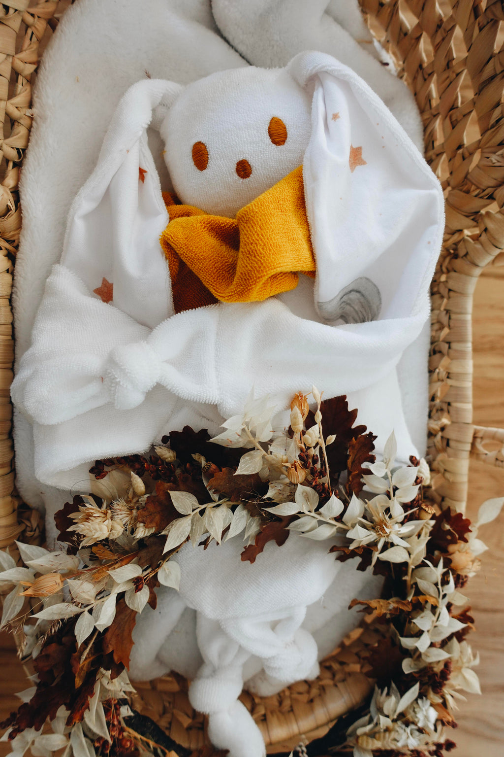 PROTOTYPE - Doudou Eponge Câlin Noeuds - Cygne étoilé