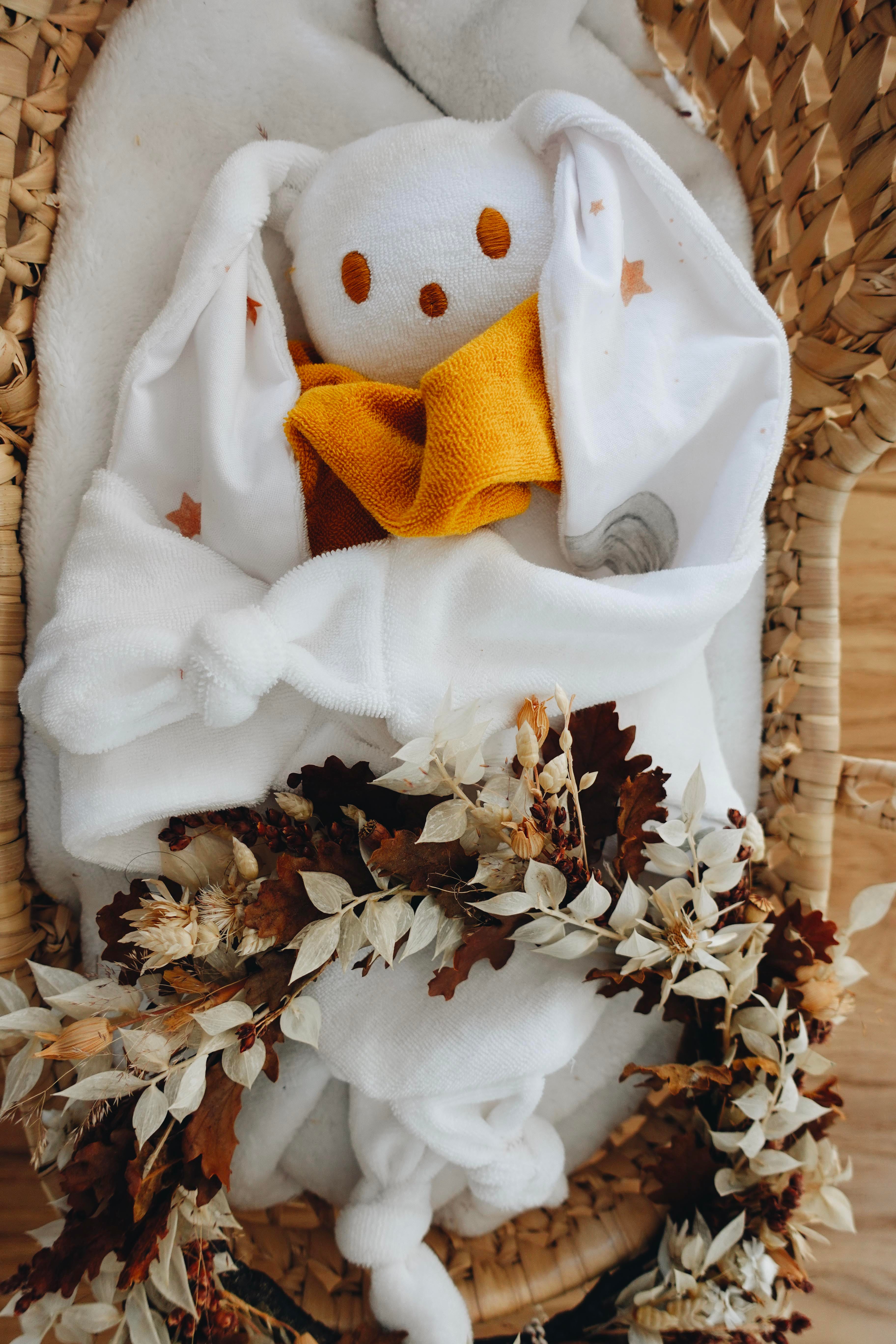 PROTOTYPE - Doudou Eponge Câlin Noeuds - Cygne étoilé