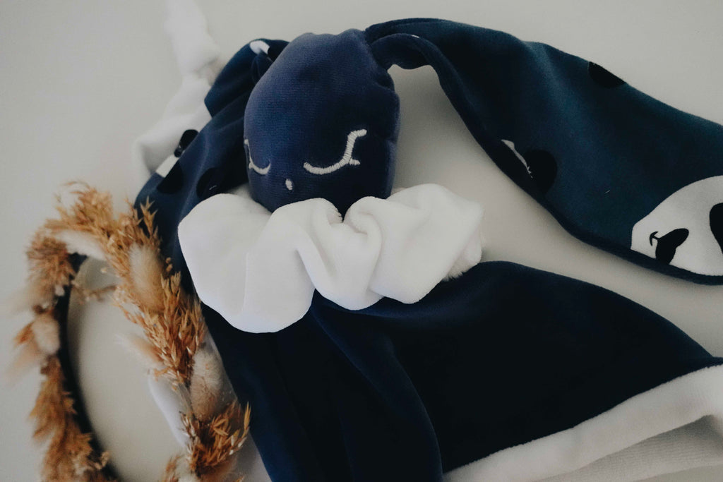 Doudou Velours Câlin Noeuds - Pandas