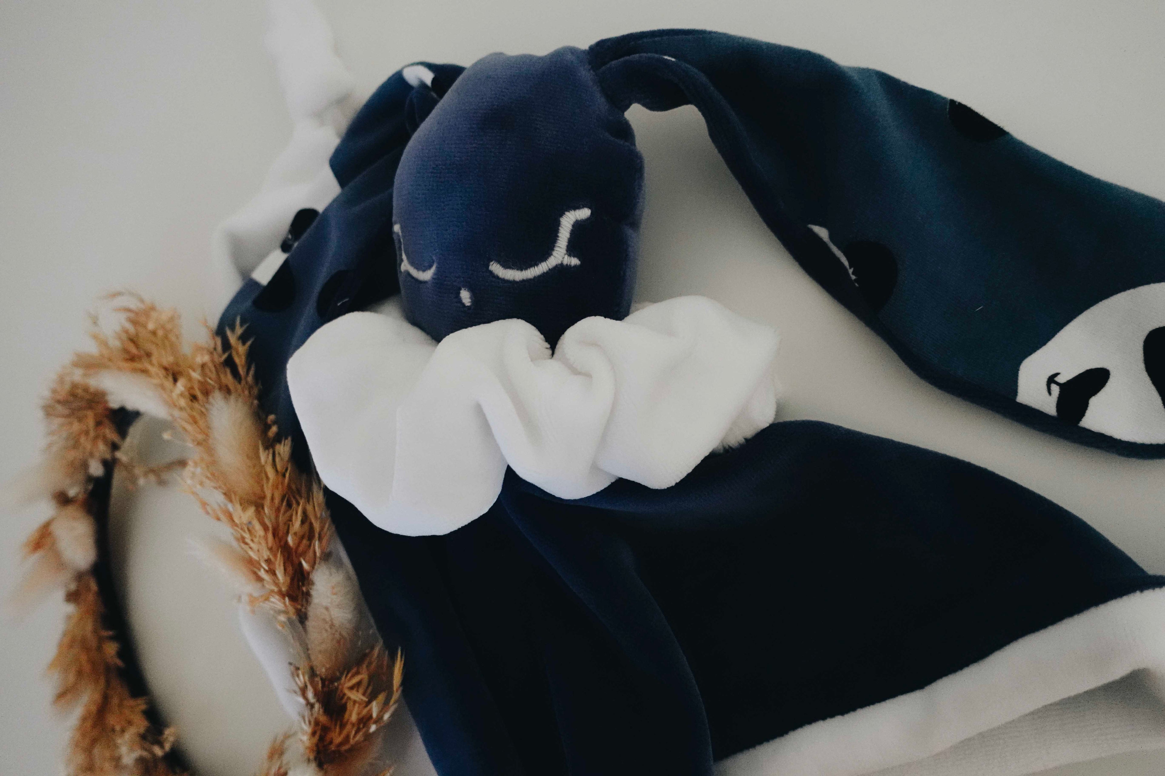 Doudou Velours Câlin Noeuds - Pandas