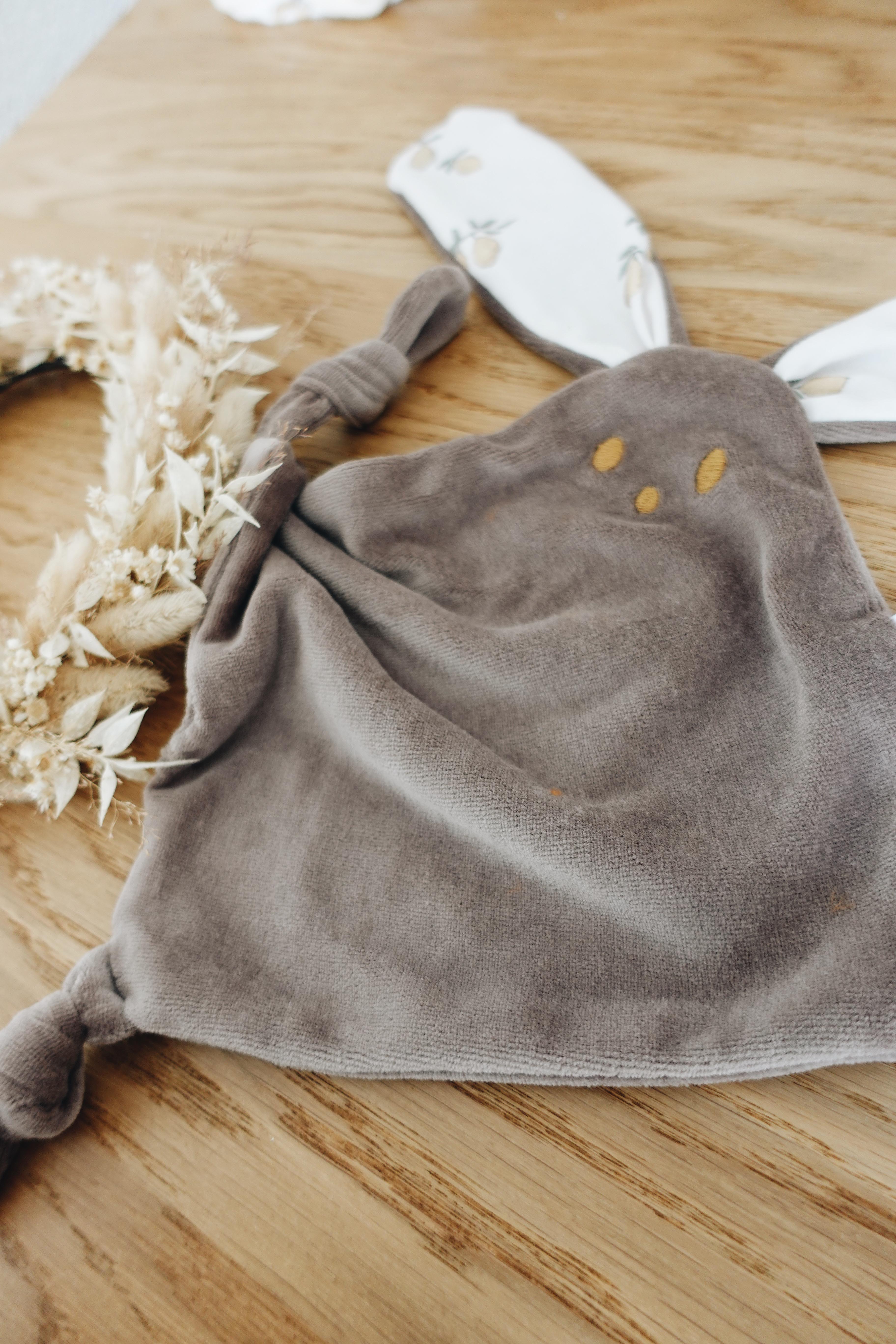 Doudou Velours Mini Noeuds - Lemons