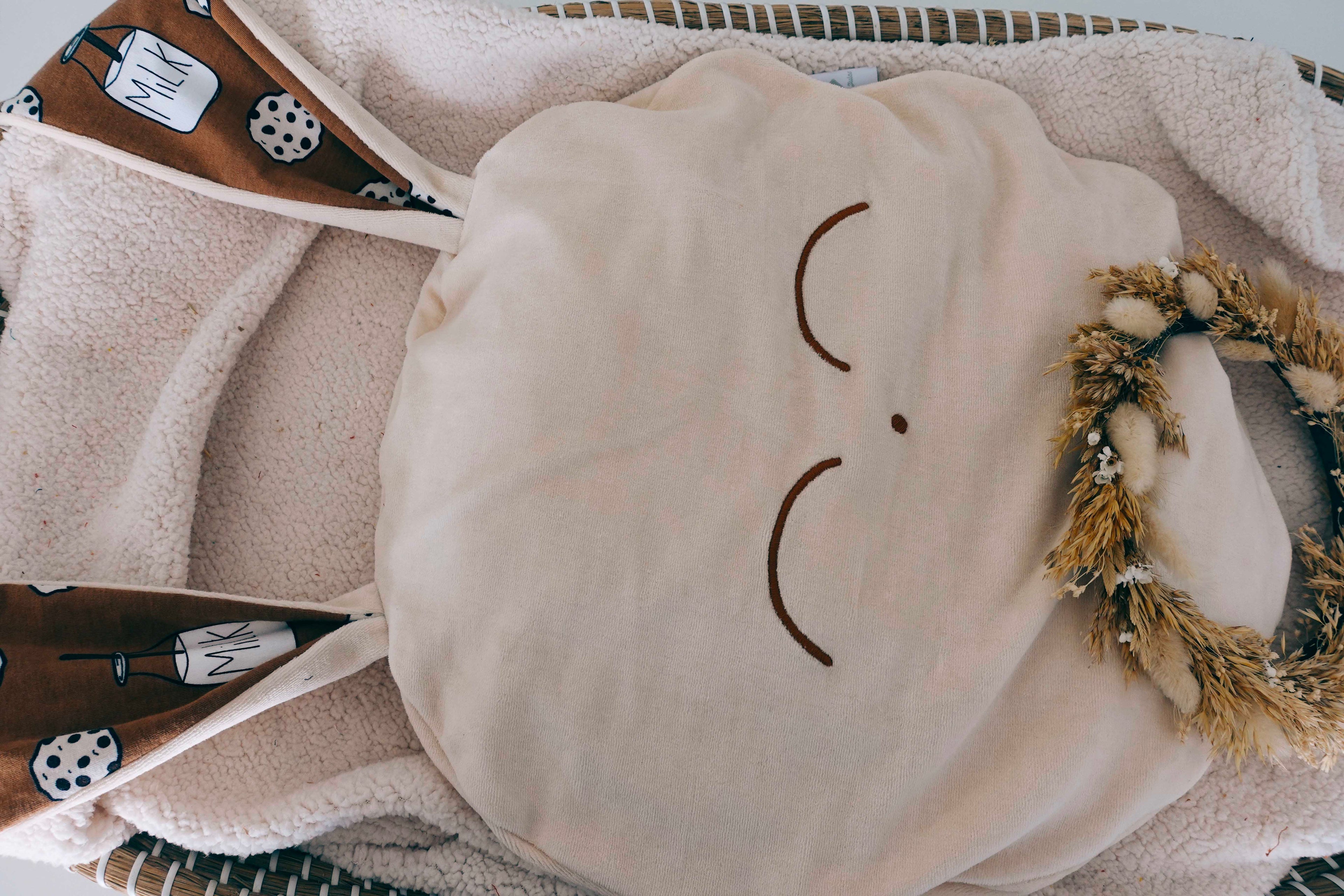 Petit Coussin Velours - Milk and Cookies