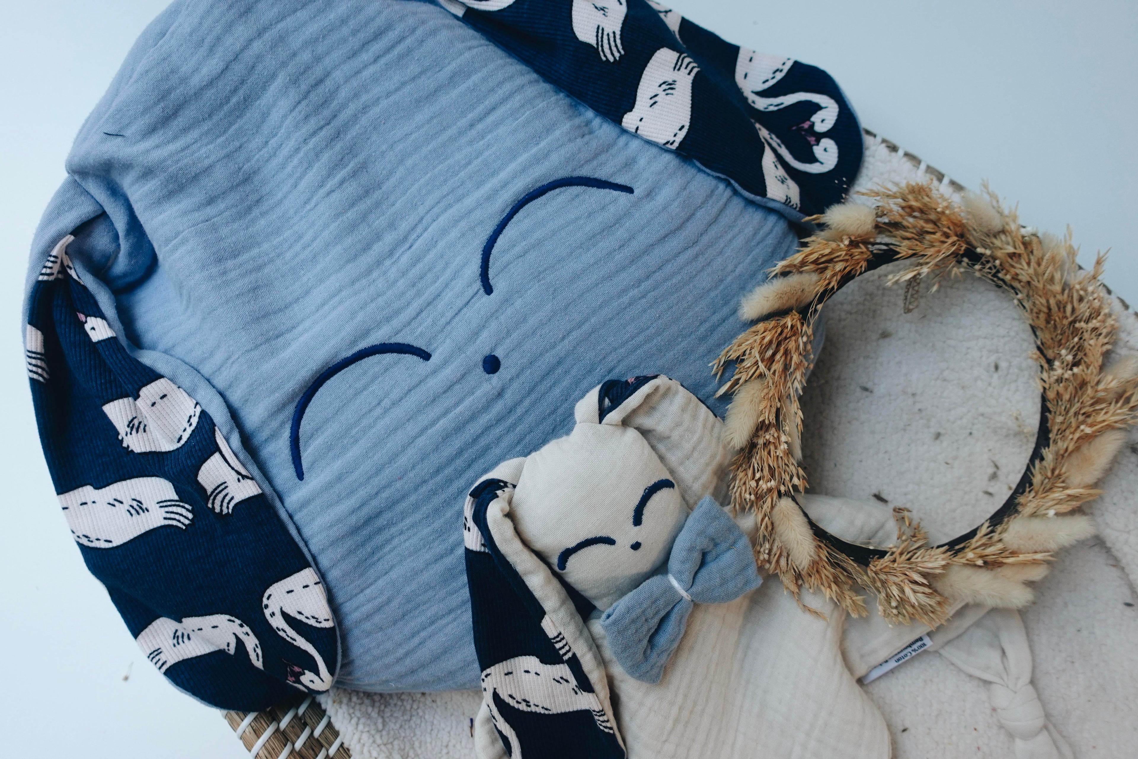 Petit Coussin Lange - Blue Swan