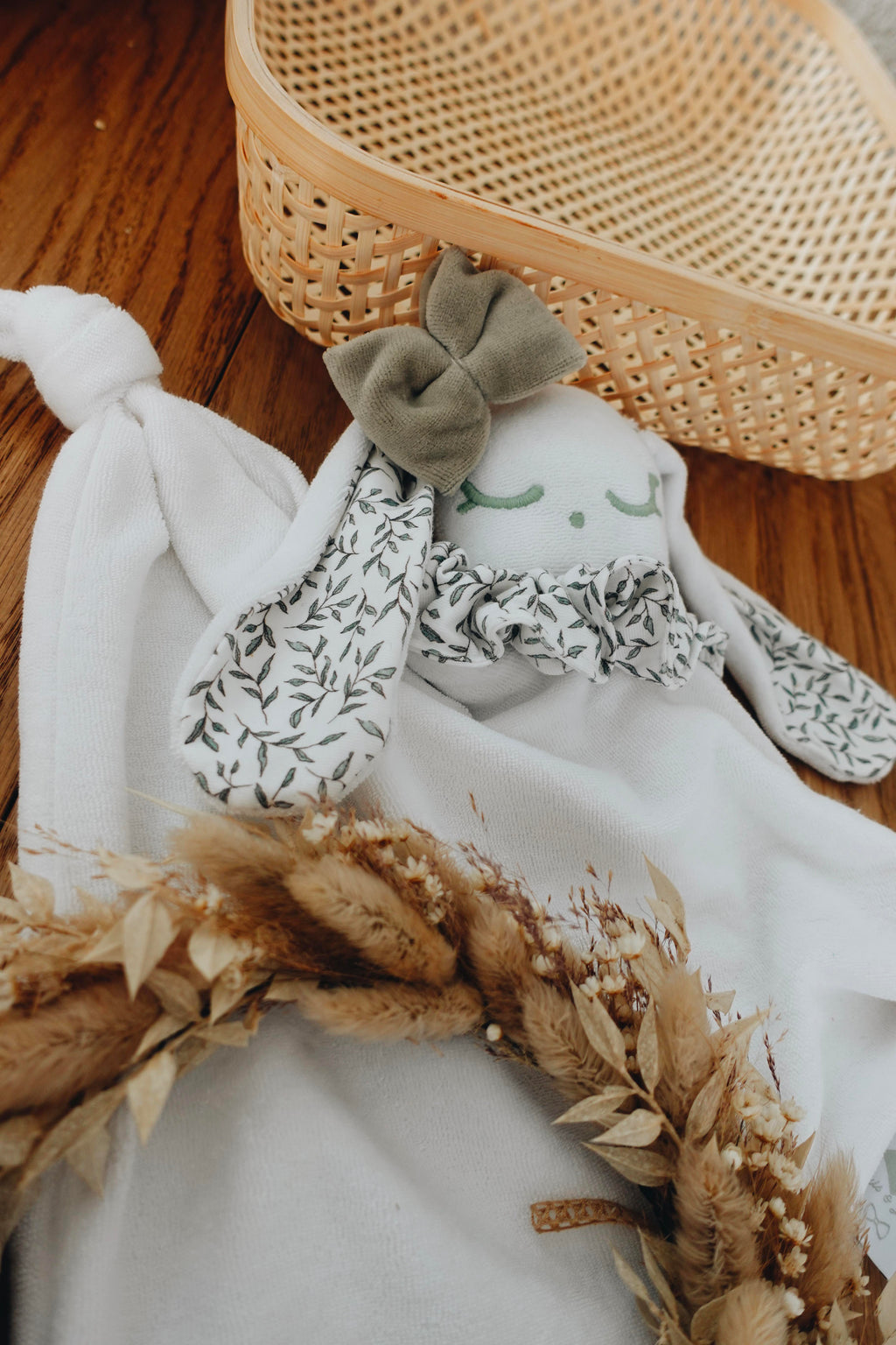 PROTOTYPE - Doudou Éponge Gaufrette - Green Leaves