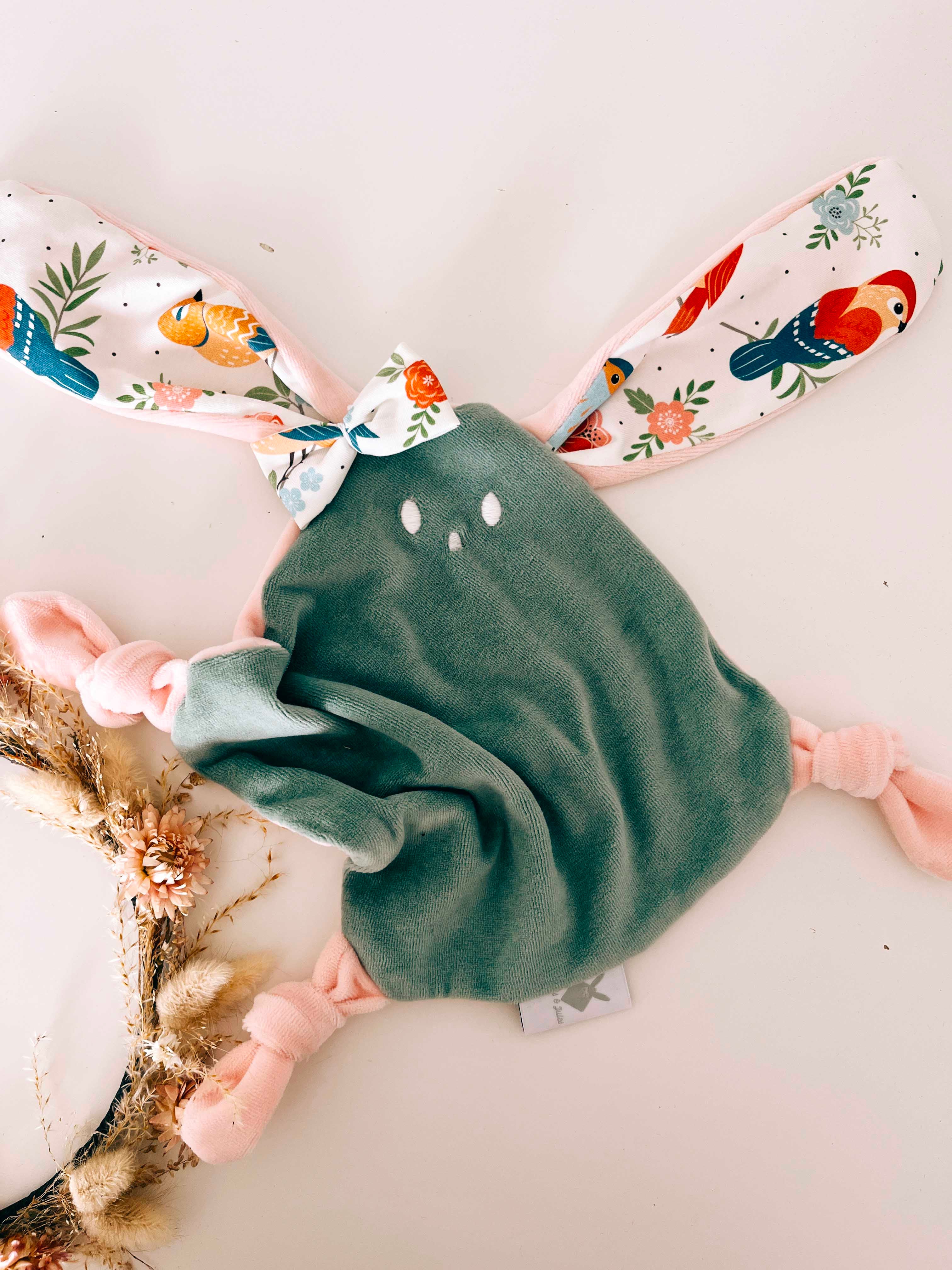 Doudou Velours Mini Noeuds - Singing Birds