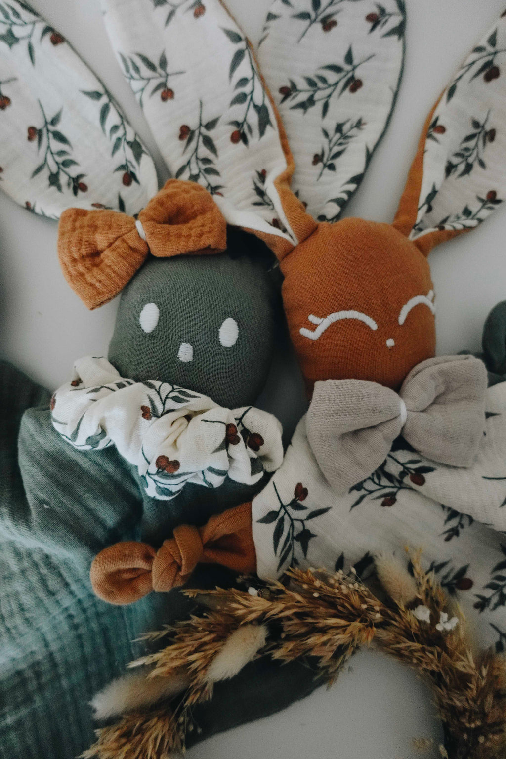 Doudou Lange Câlin Noeuds - Clémentines