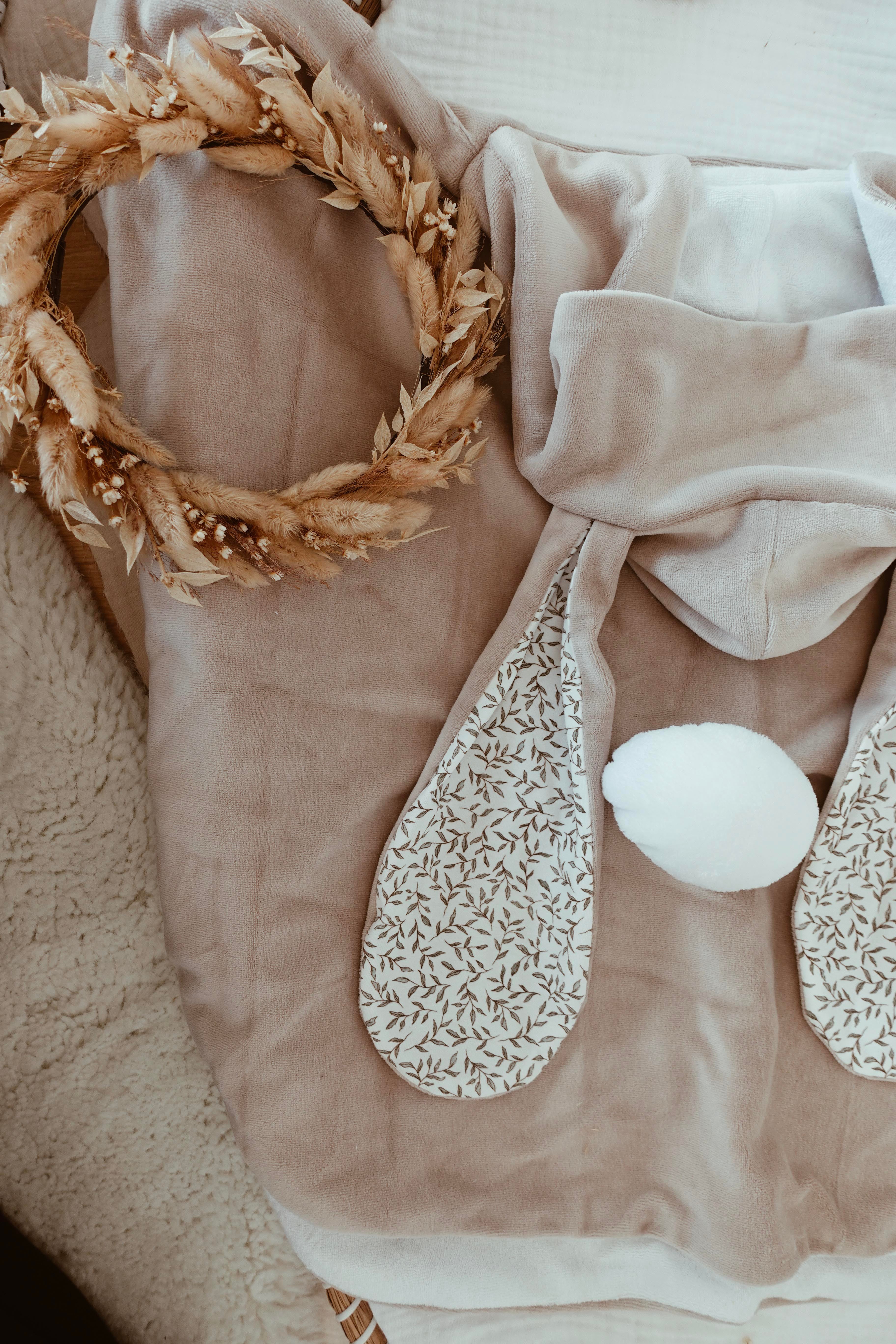 Poncho de bain Velours - Green Leaves