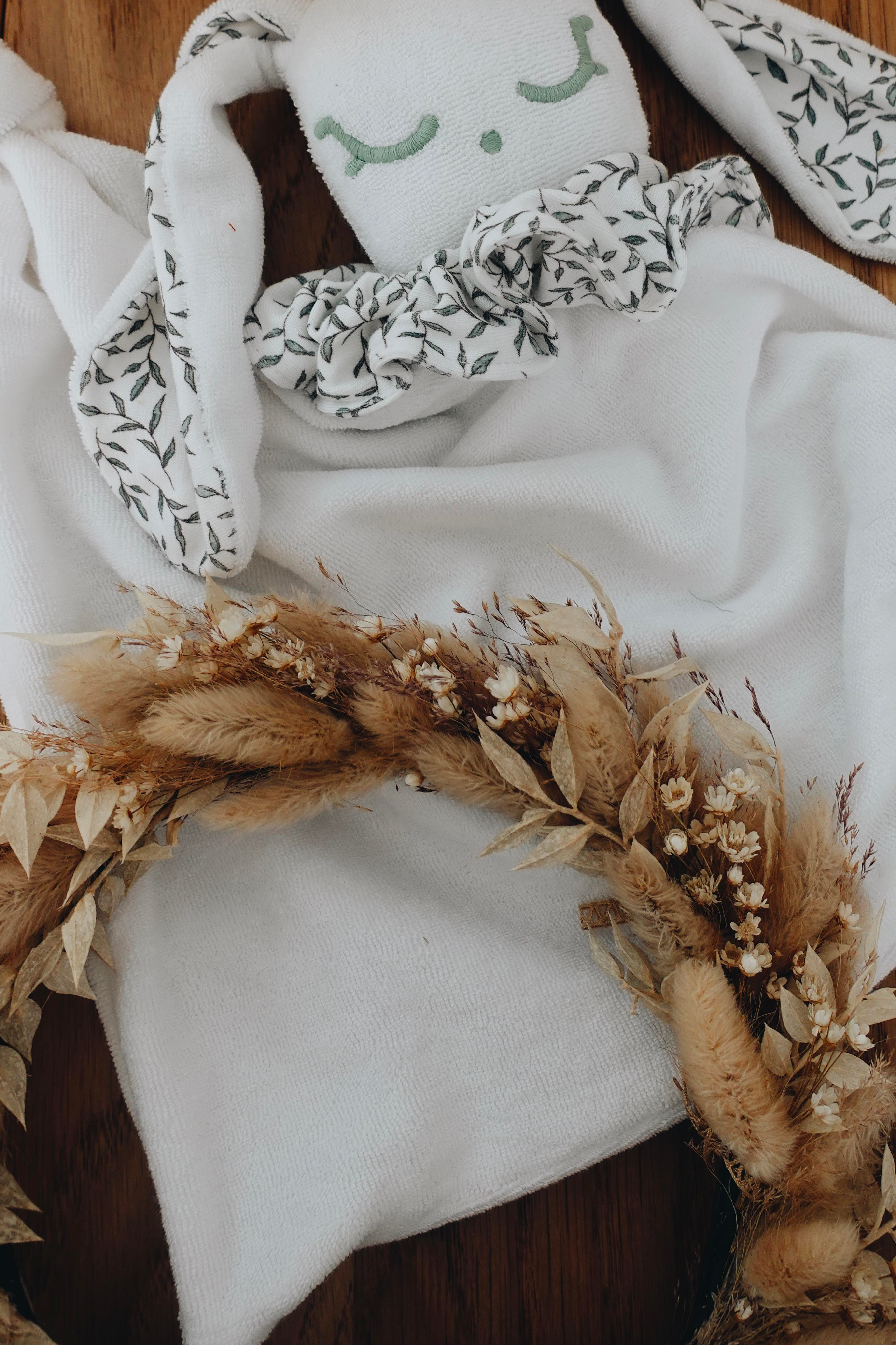 PROTOTYPE - Doudou Éponge Gaufrette - Green Leaves