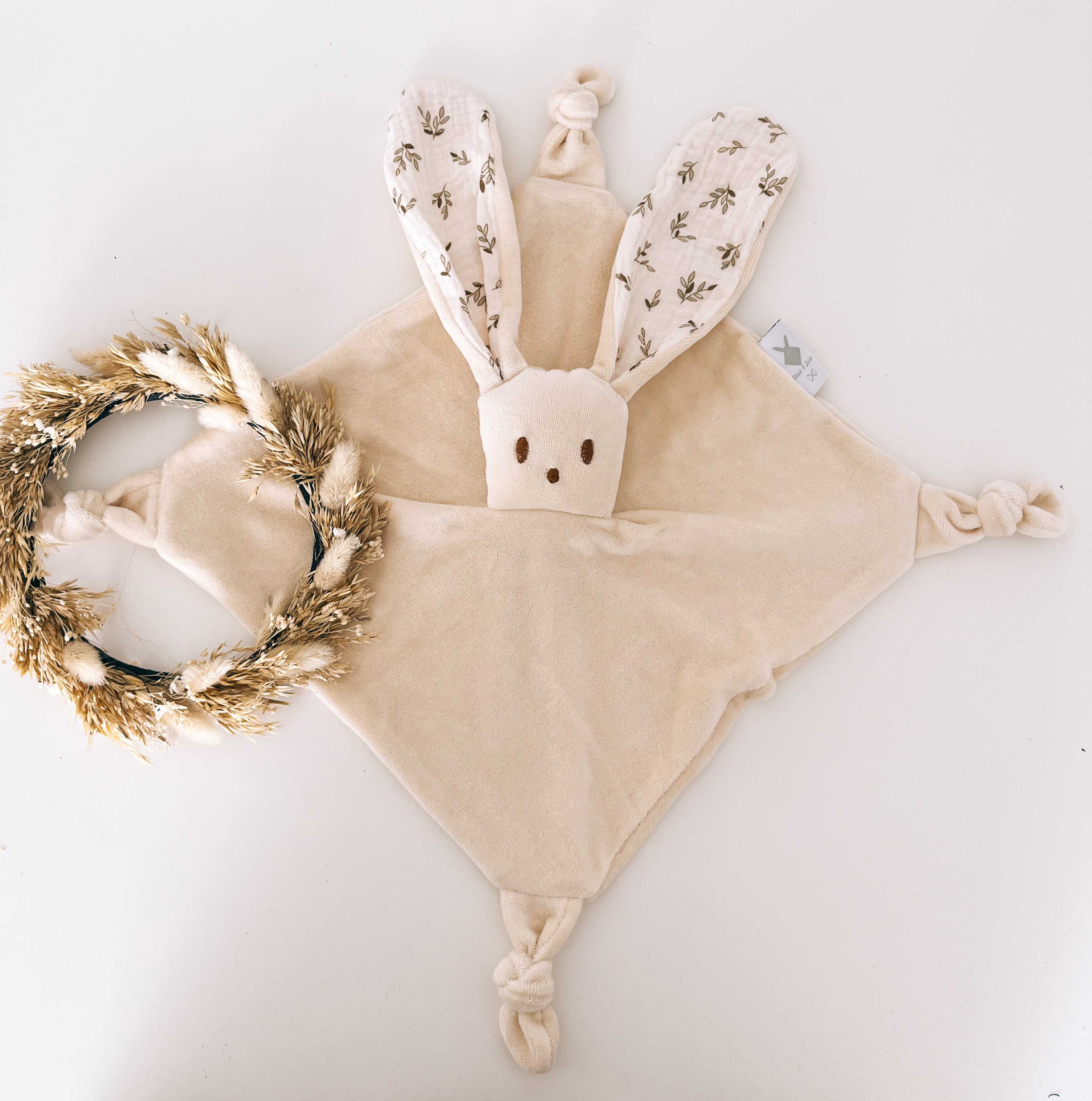 Doudou Velours Câlin Noeuds - Petit Feuillage