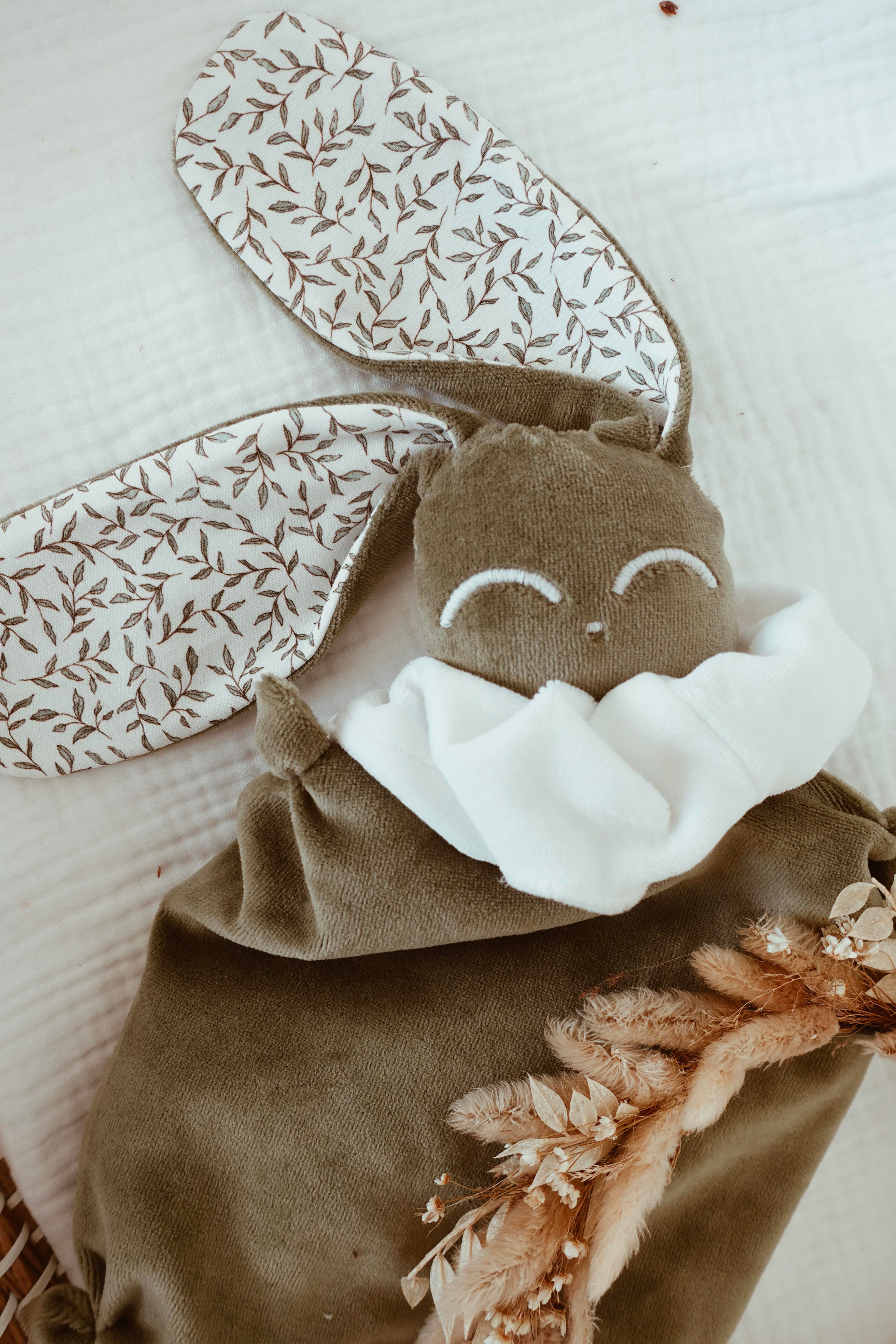 Bouillotte noyaux de cerise Velours - Green Leaves