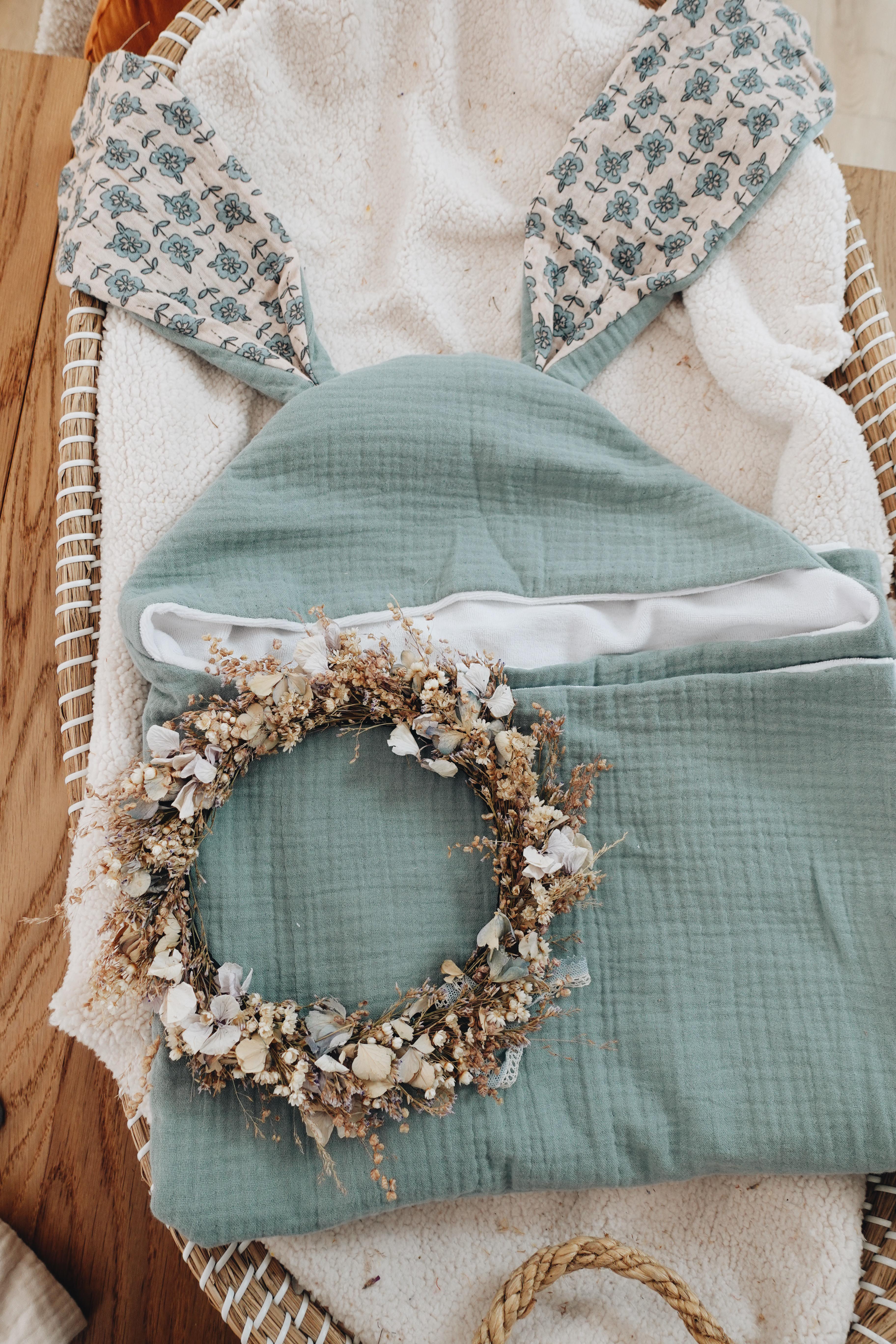 Cape de bain Lange - Turquoise Petals