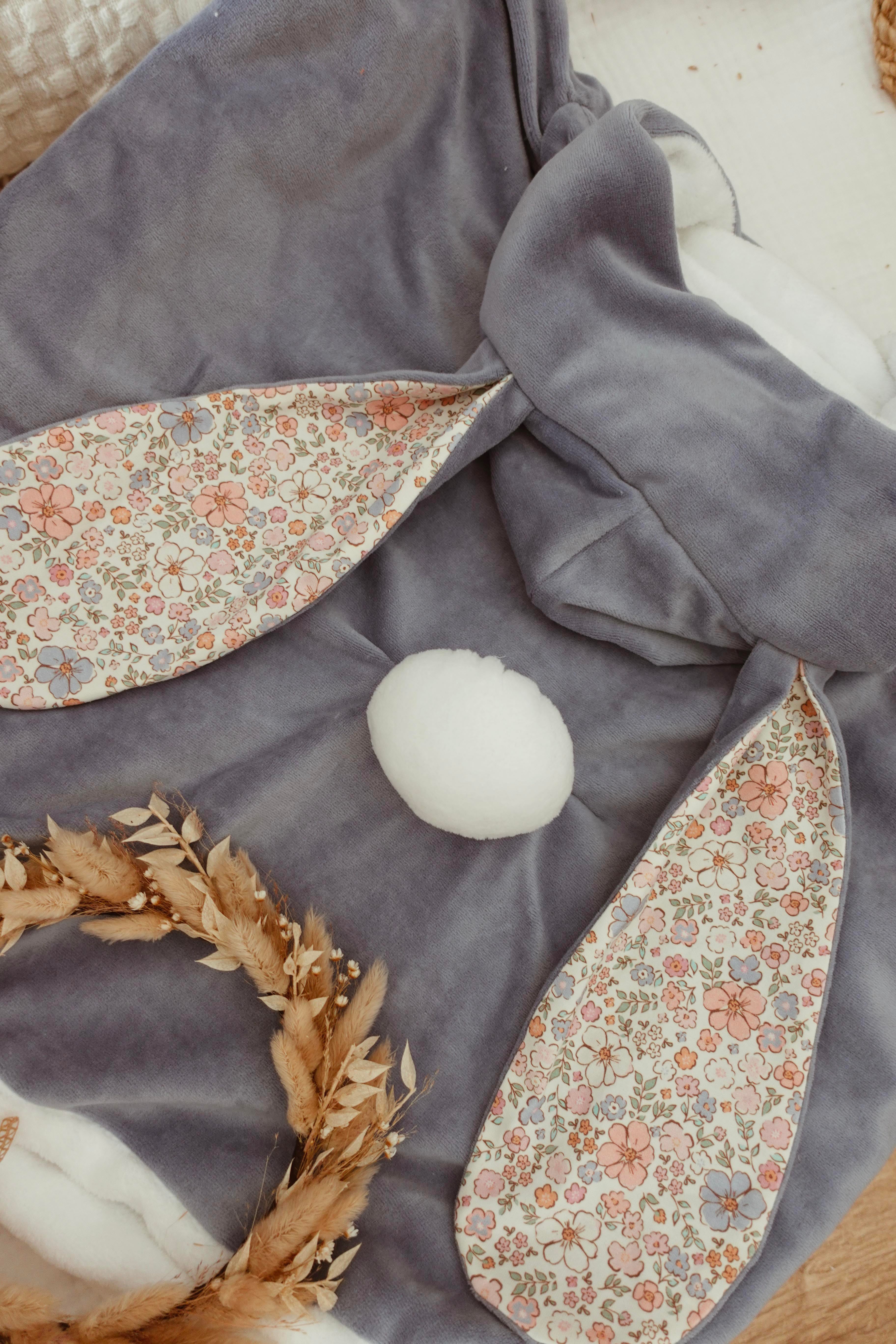 Poncho Velours - Blush et Pastel