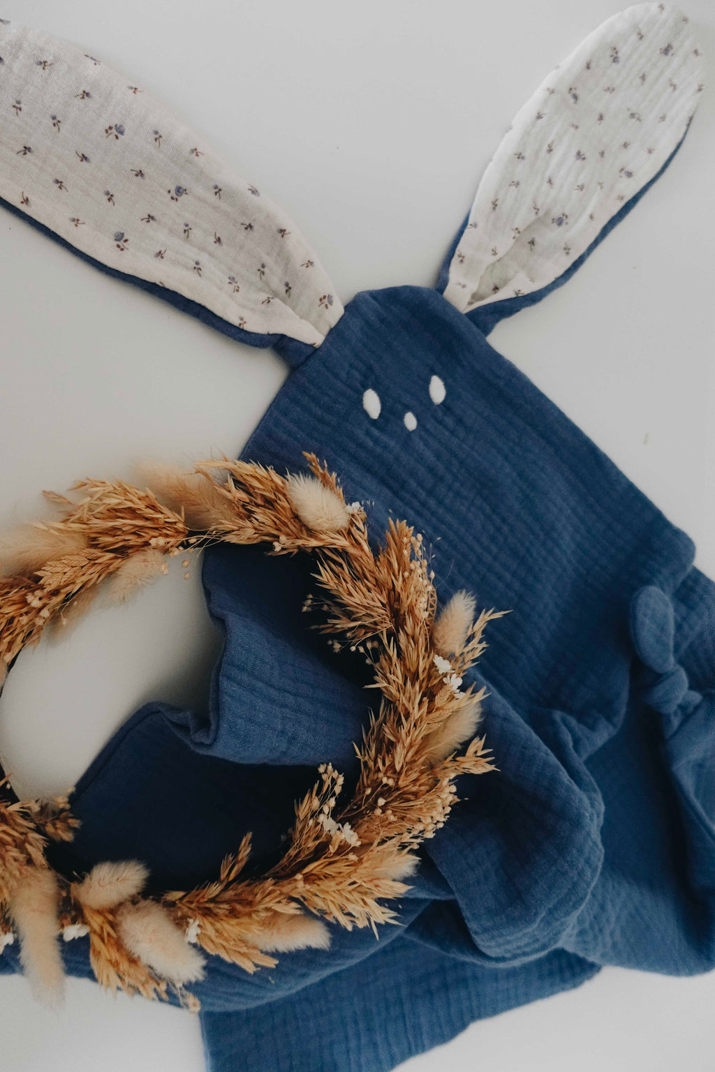 Doudou Lange Cocooning Noeuds - Blue Leaves