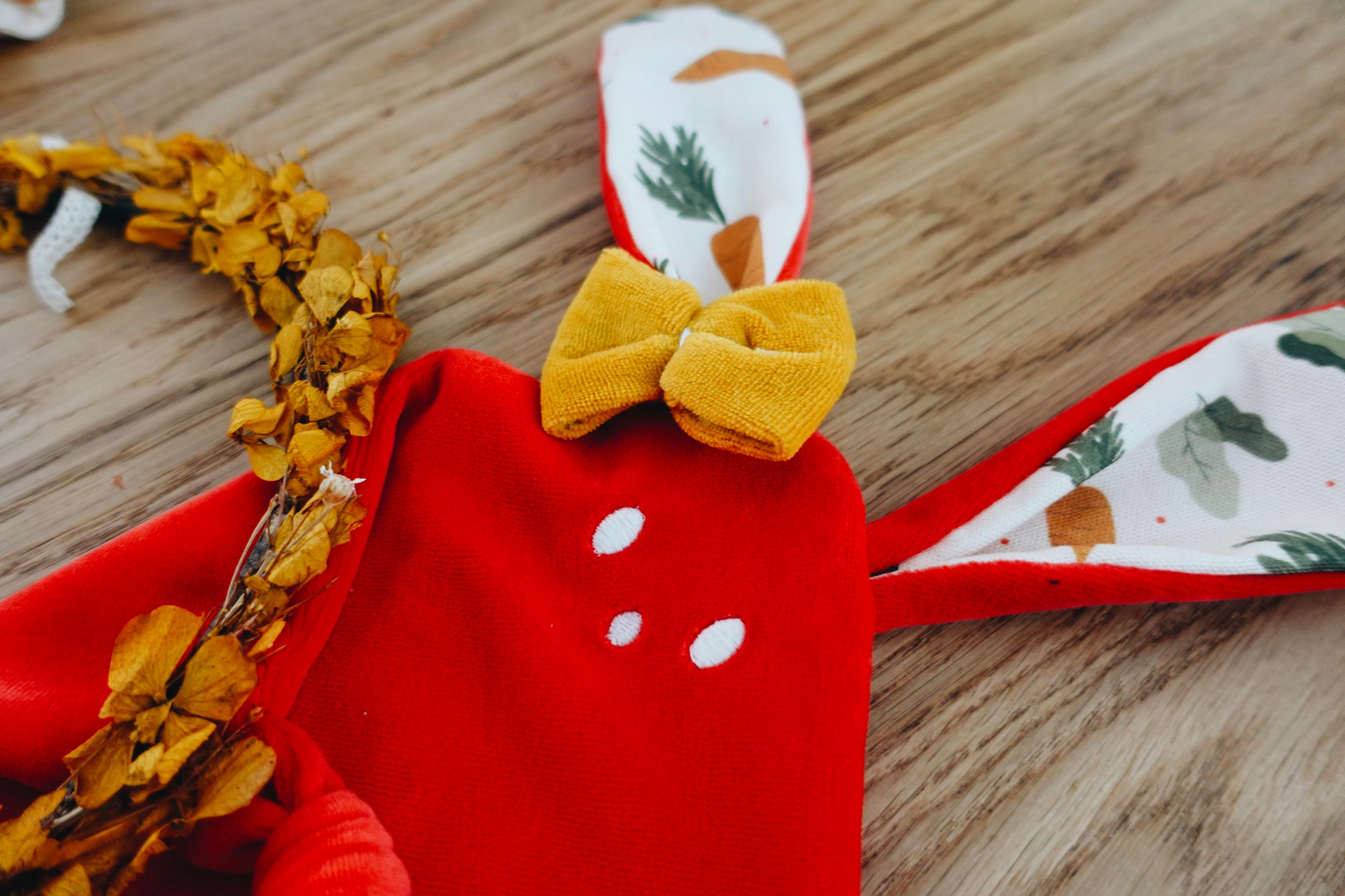 Doudou Velours Mini Noeuds - Potager