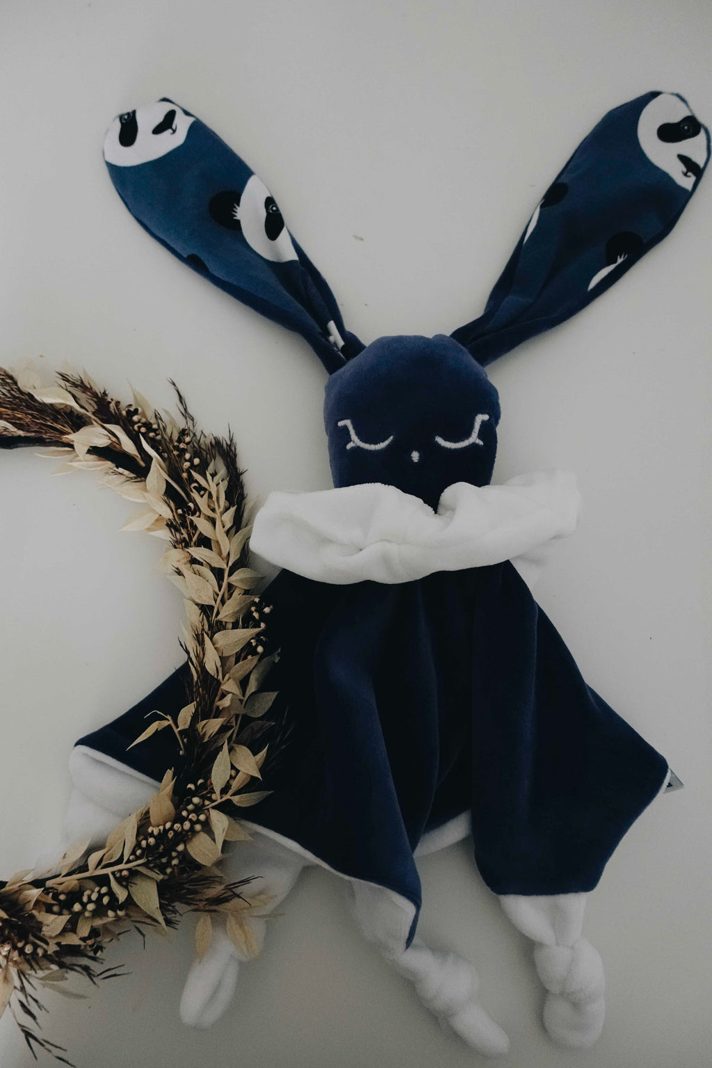 Doudou Velours Câlin Noeuds - Pandas