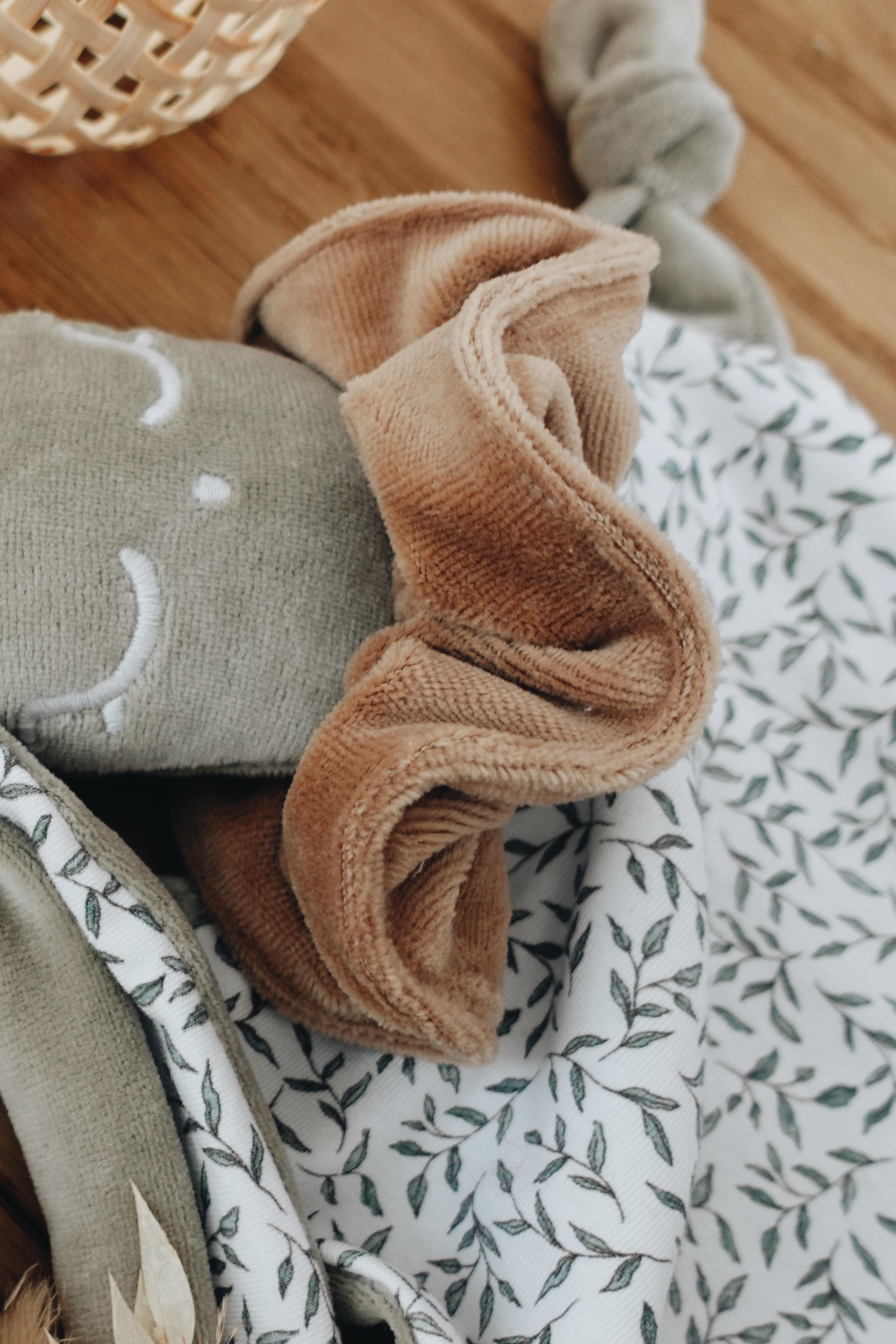 Doudou Velours Chouchou - Green Leaves