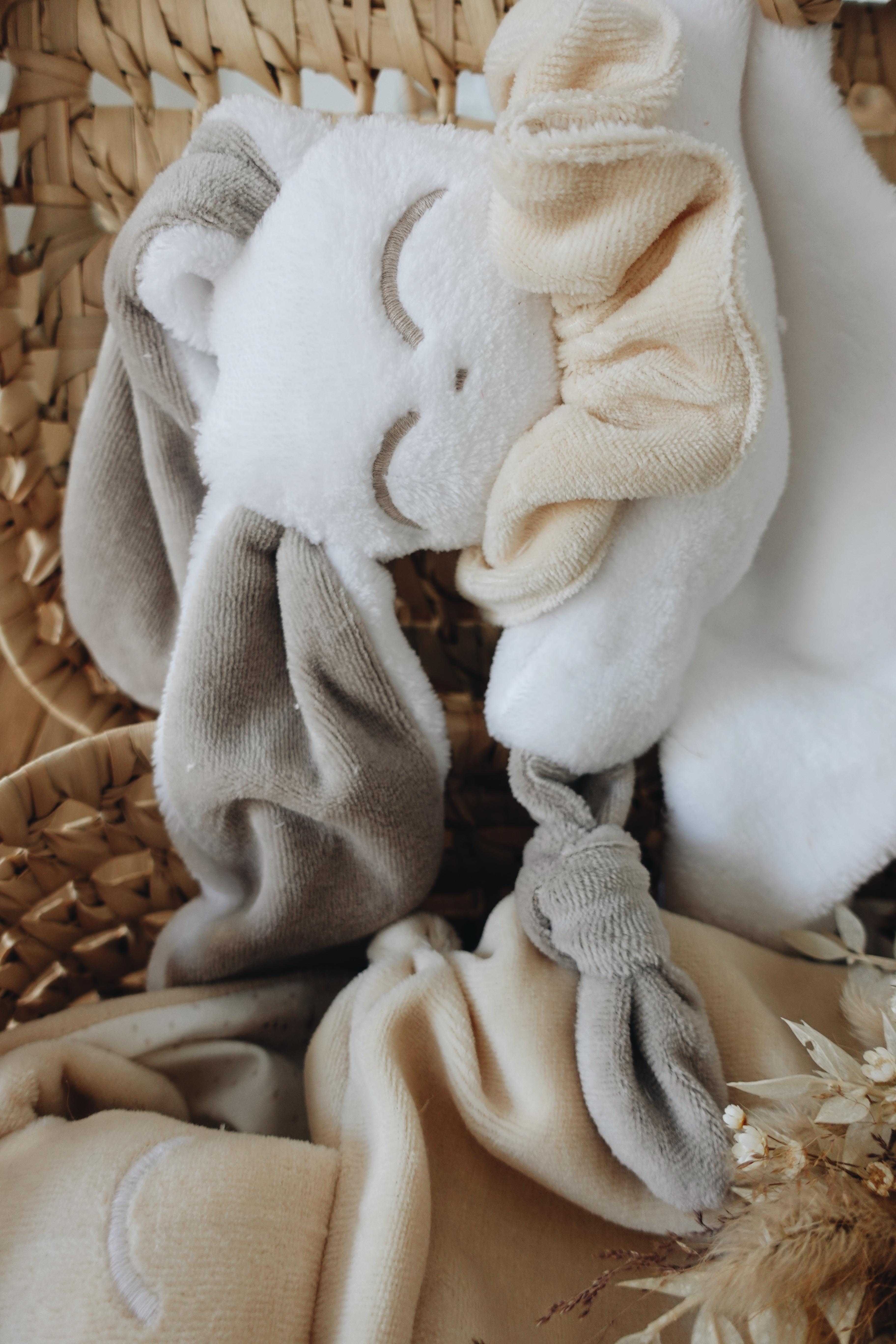 Doudou Toudoux Sable/Blanc