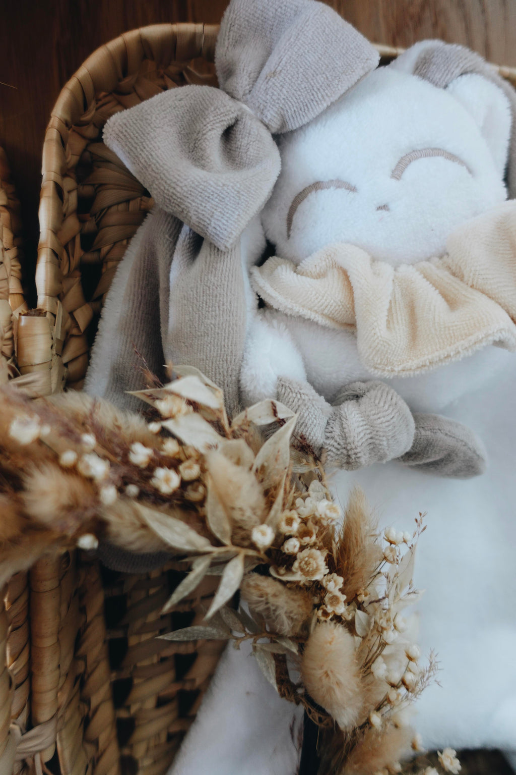 Doudou Toudoux Sable/Blanc