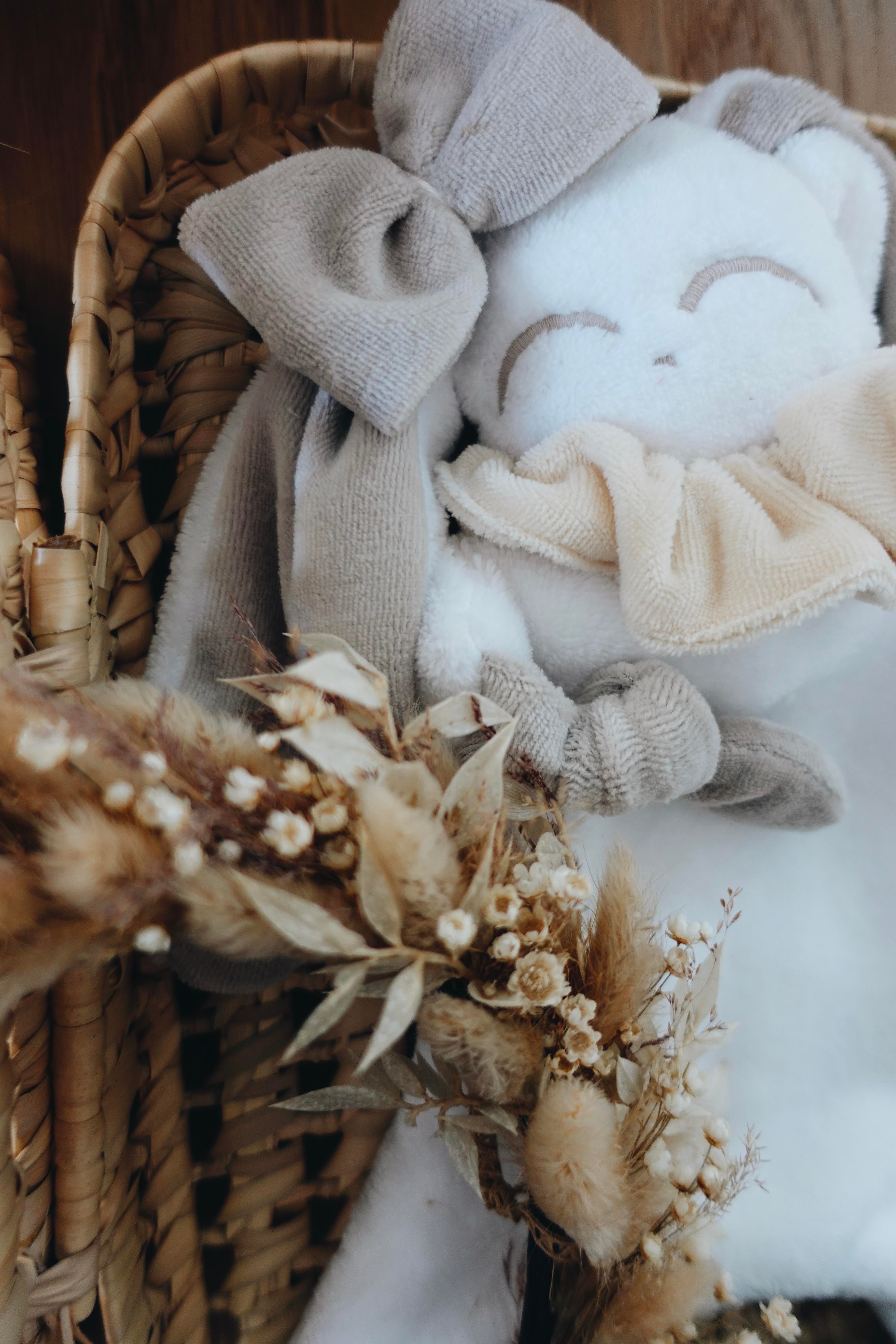 Doudou Toudoux Sable/Blanc