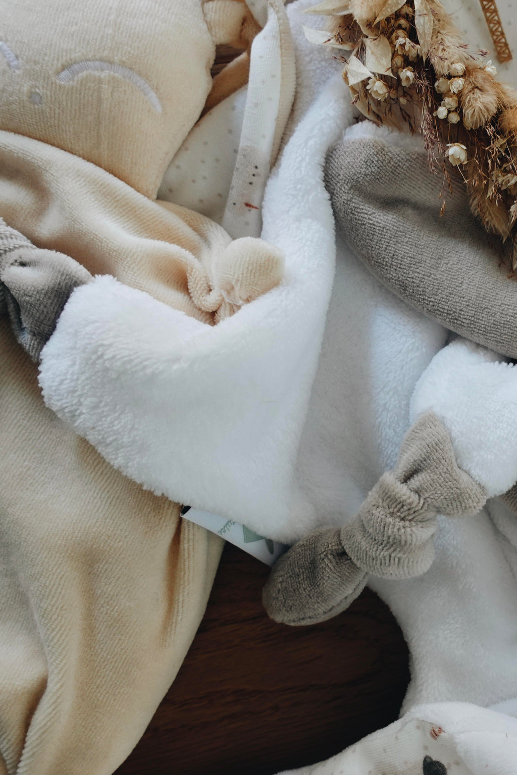 Doudou Toudoux Sable/Blanc
