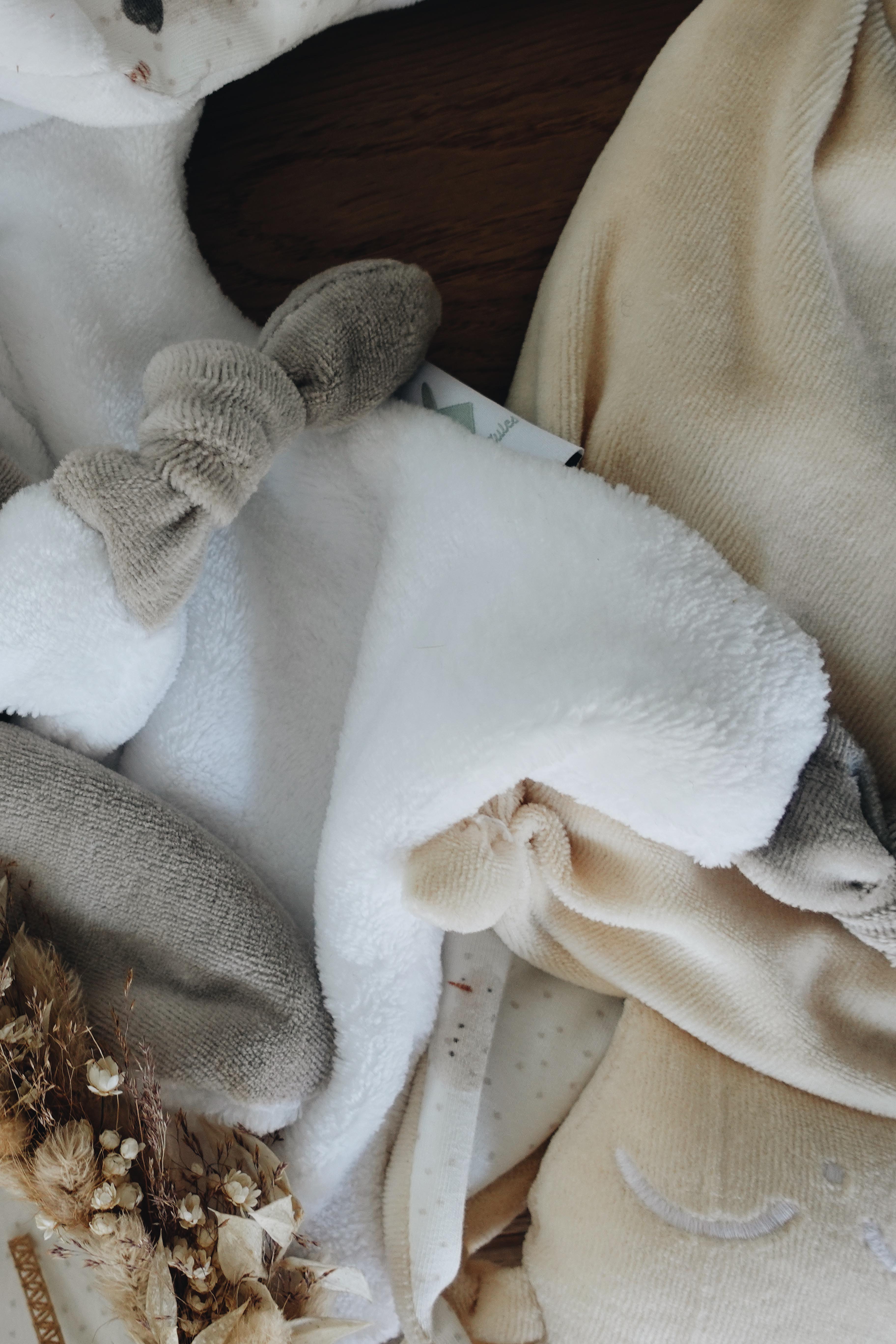 Doudou Toudoux Sable/Blanc