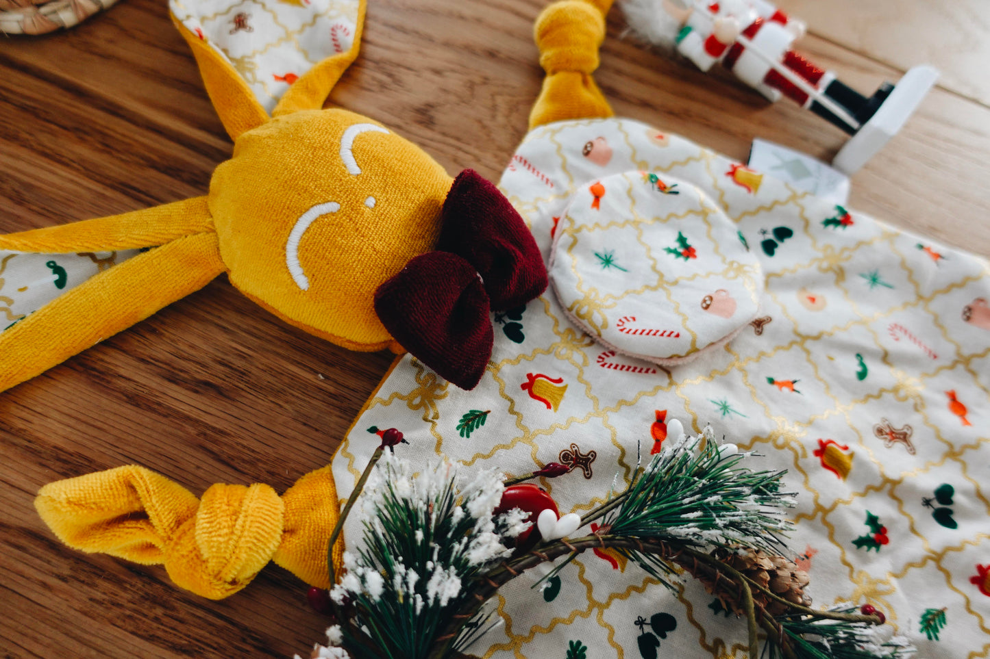 Doudou Velours Chouchou - Holiday Argyle