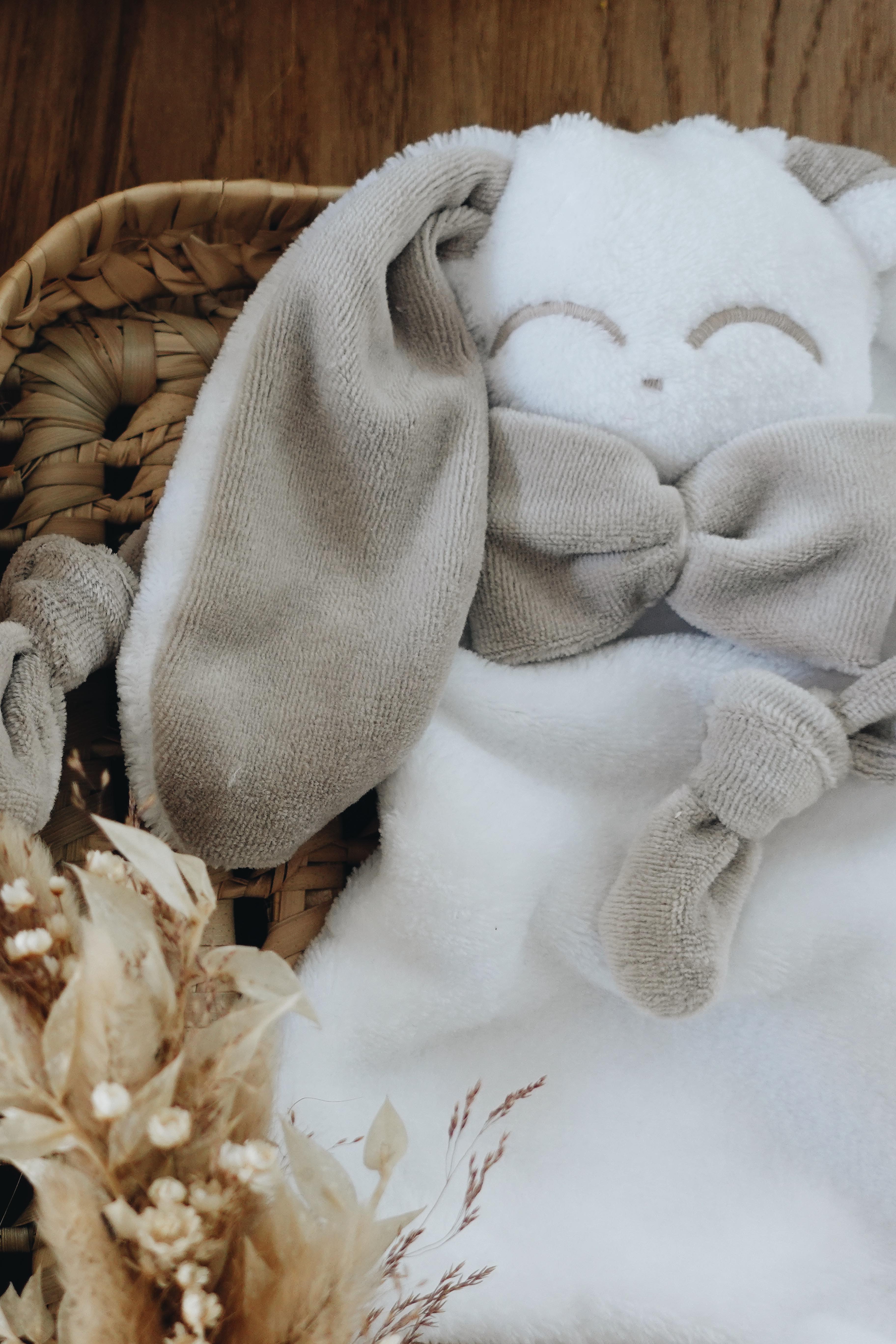 Doudou Toudoux Sable/Blanc