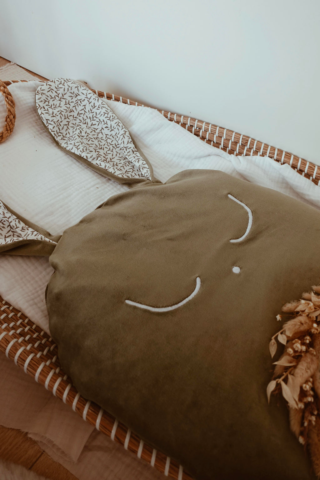 Petit Coussin Velours - Green Leaves