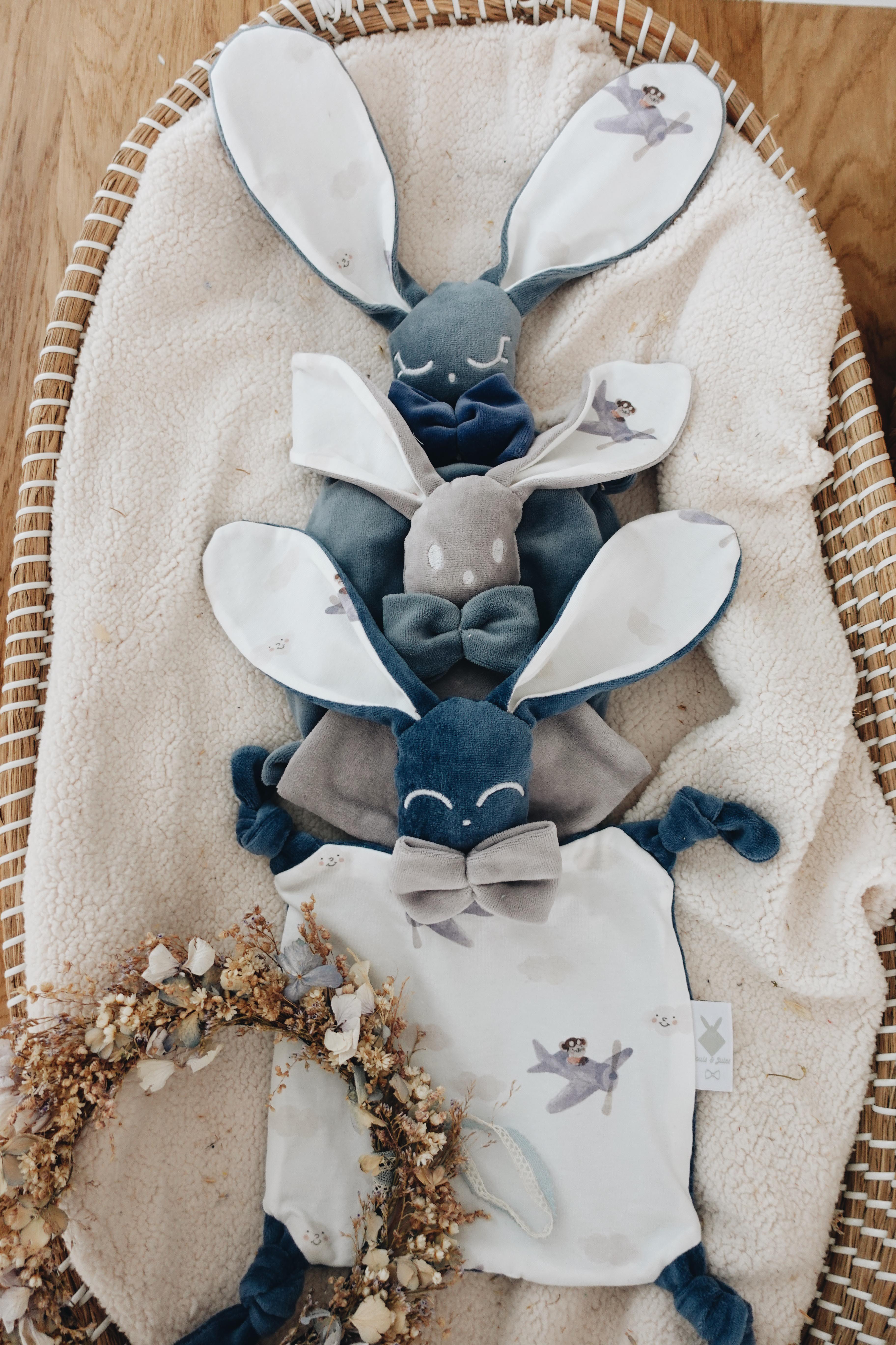 PROTOTYPE - Bébé Doudou Velours - Airplane