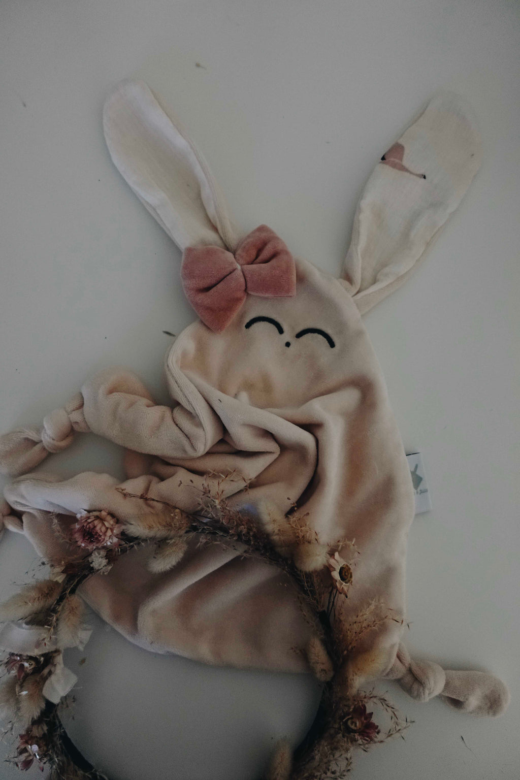 Doudou Velours Classique Noeuds - Flamands Rose