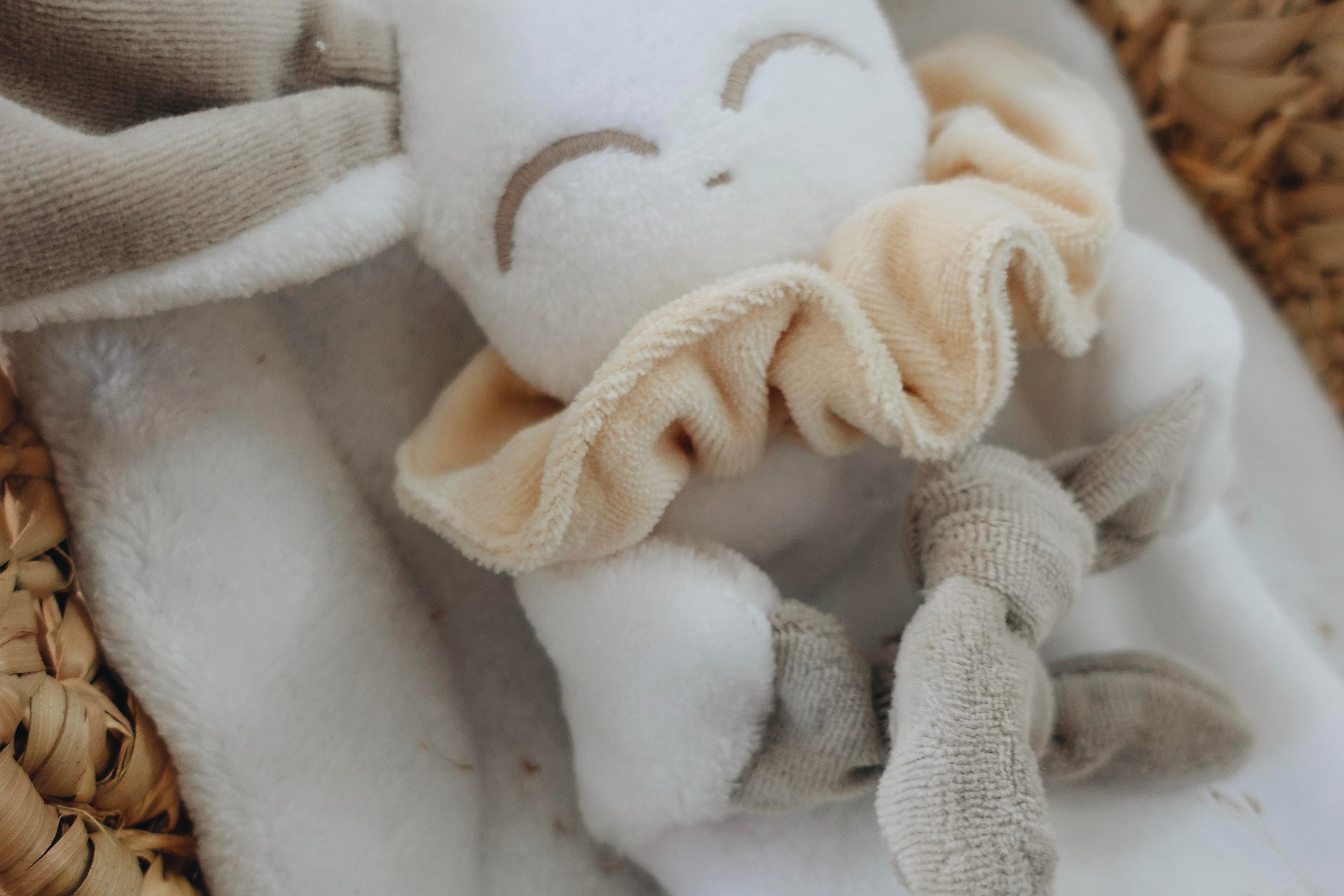 Doudou Toudoux Sable/Blanc