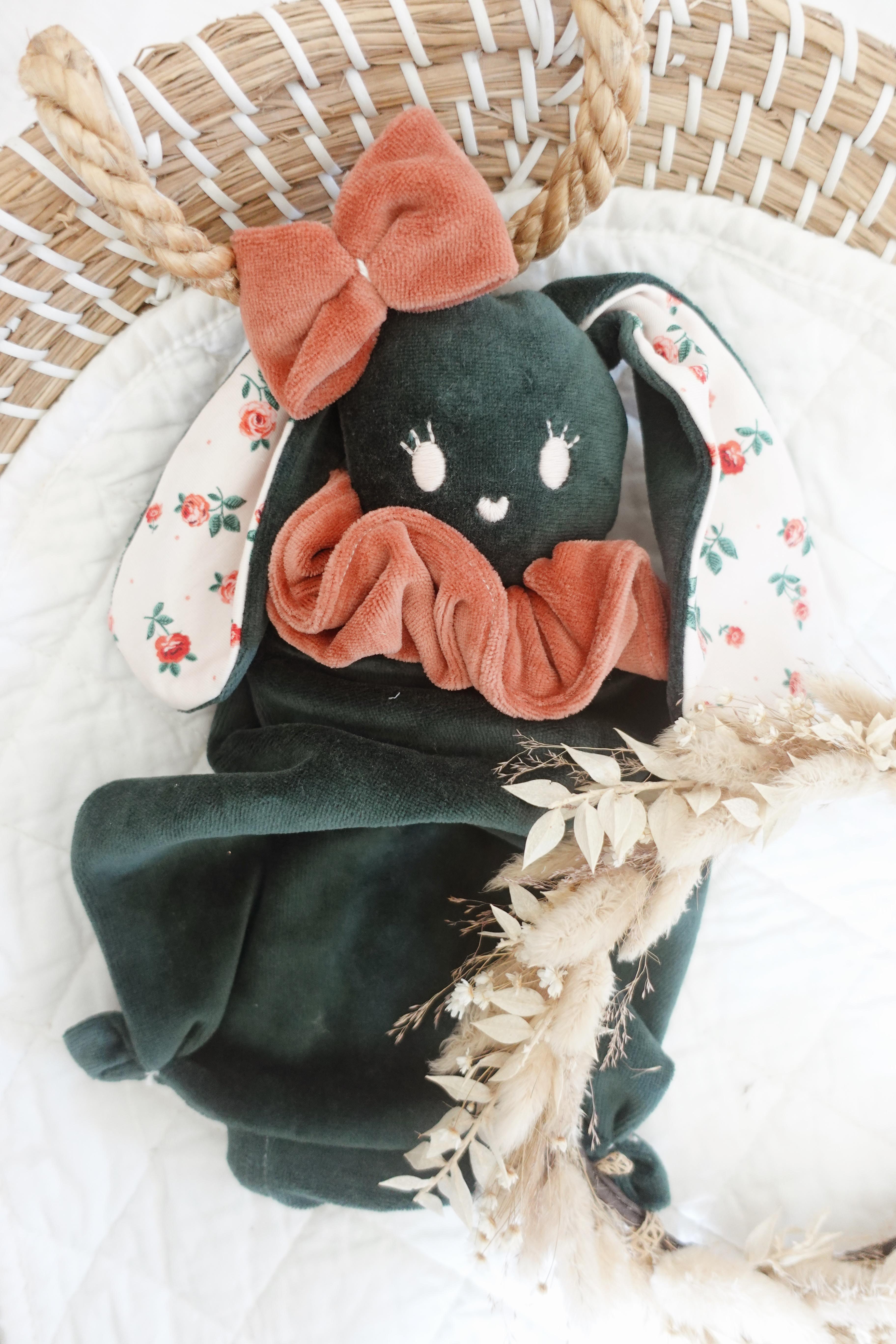 Bouillotte noyaux de cerise velours - Pink Roses