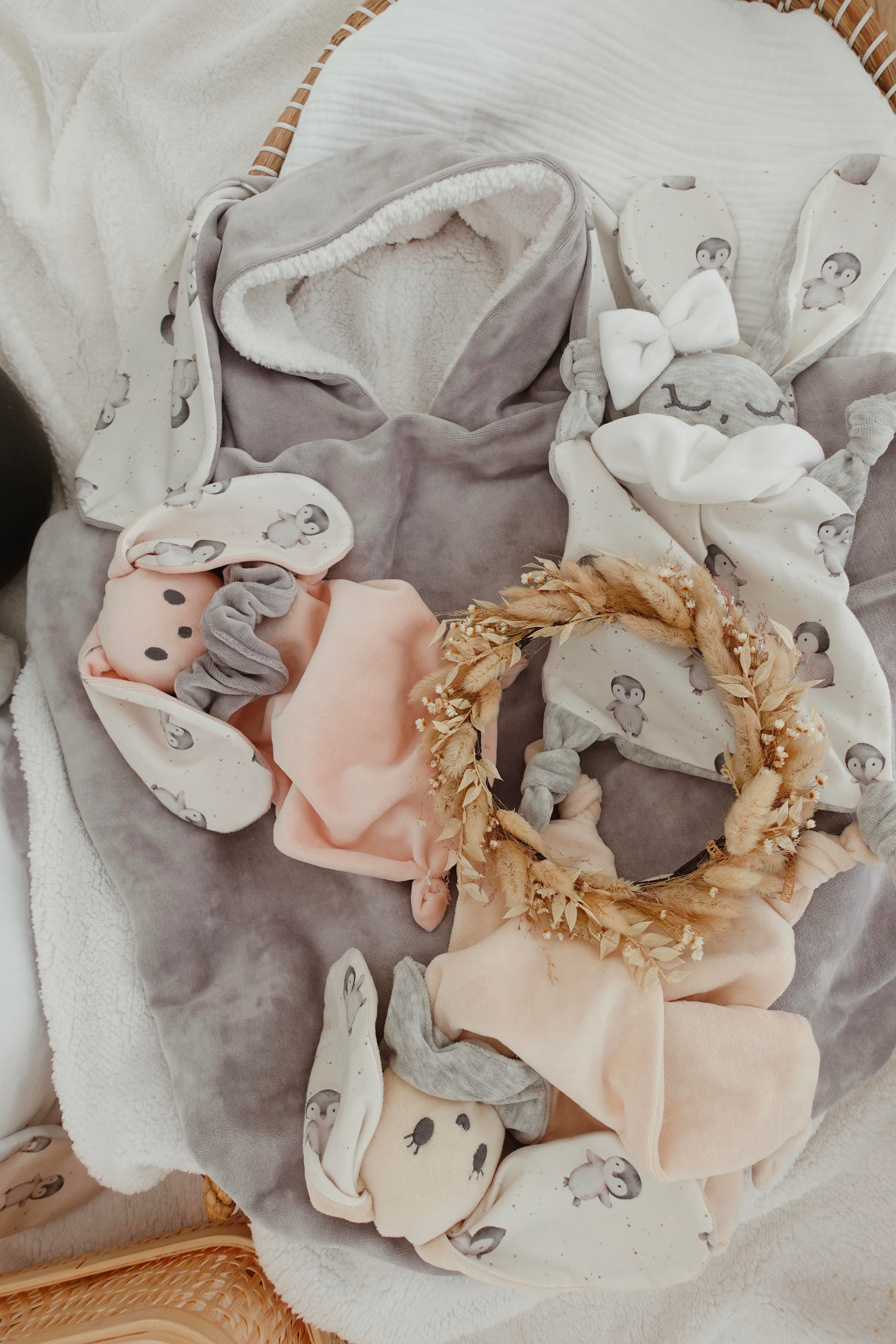 Bouillotte noyaux de cerise velours - Pinguins