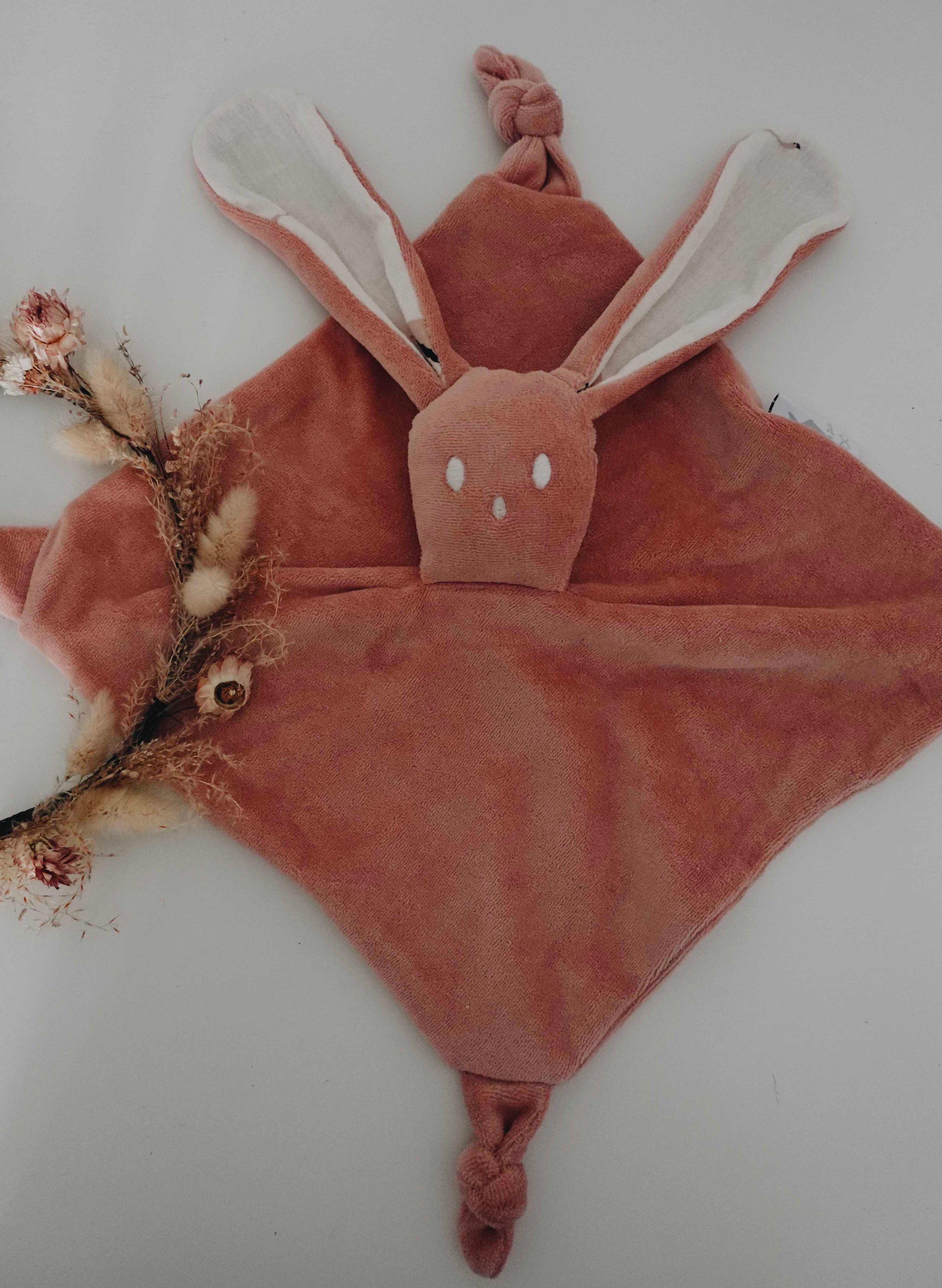 Doudou Velours Câlin Noeuds - Flamands Rose