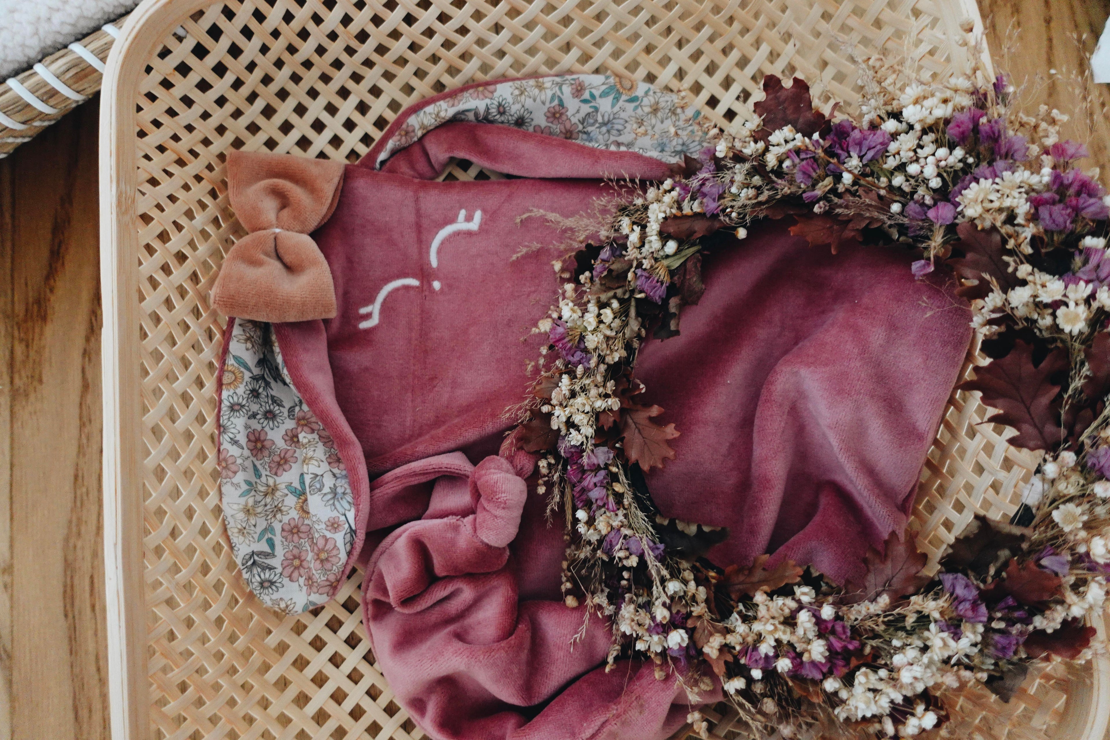 Doudou Velours Classique Noeuds - Fleurs des Champs