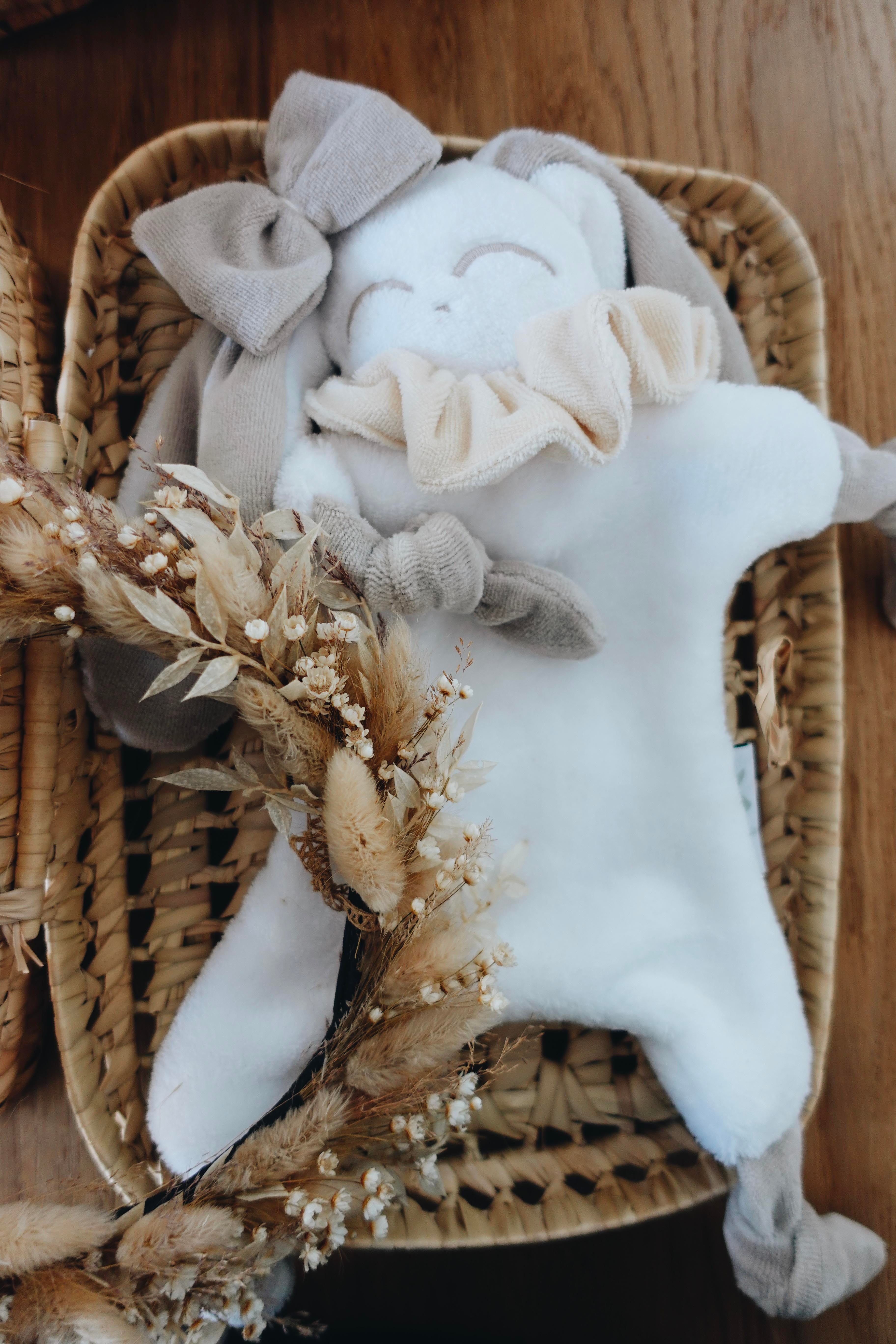 Doudou Toudoux Sable/Blanc