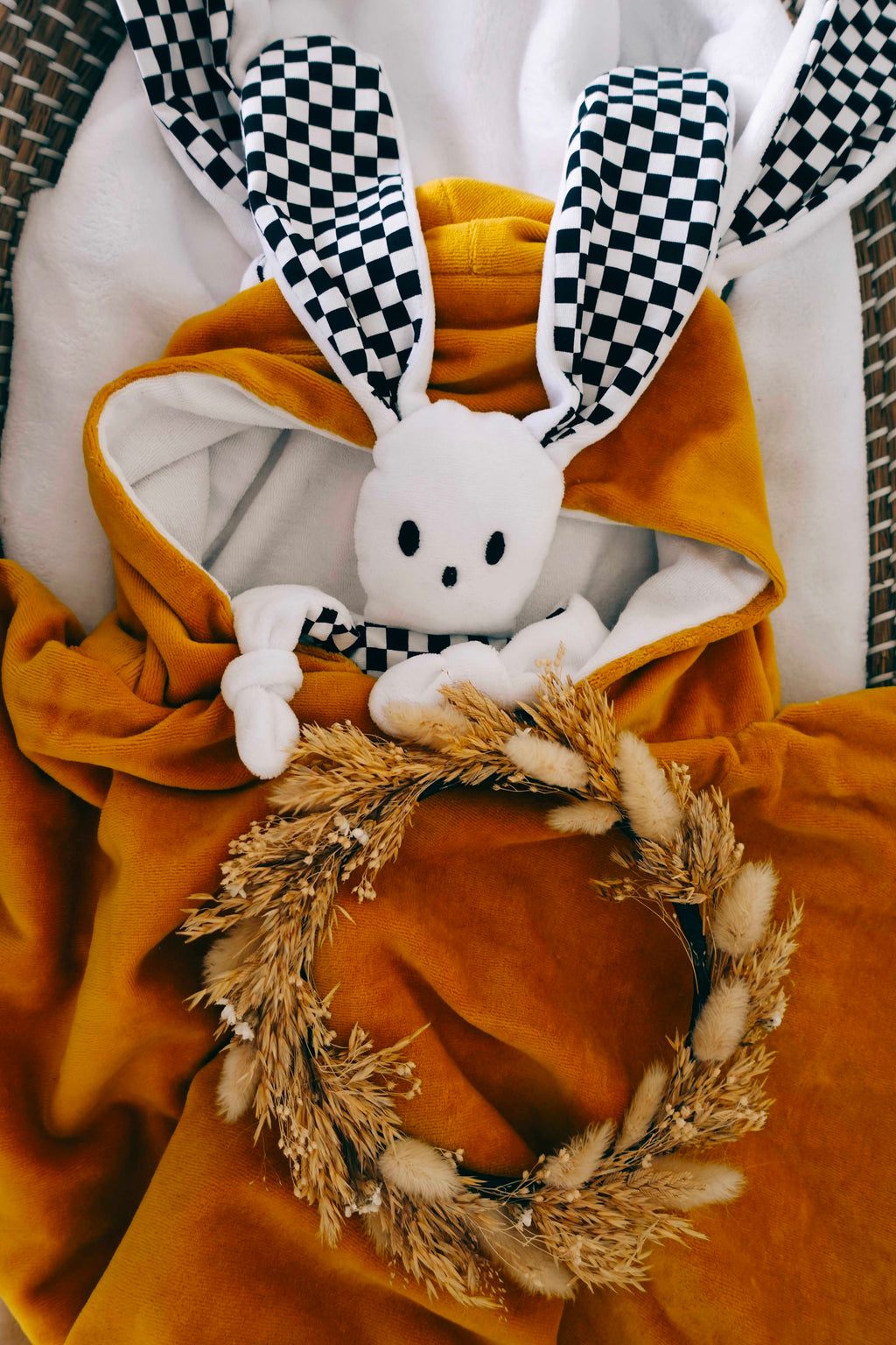 Poncho Bain Velours - Chessboard
