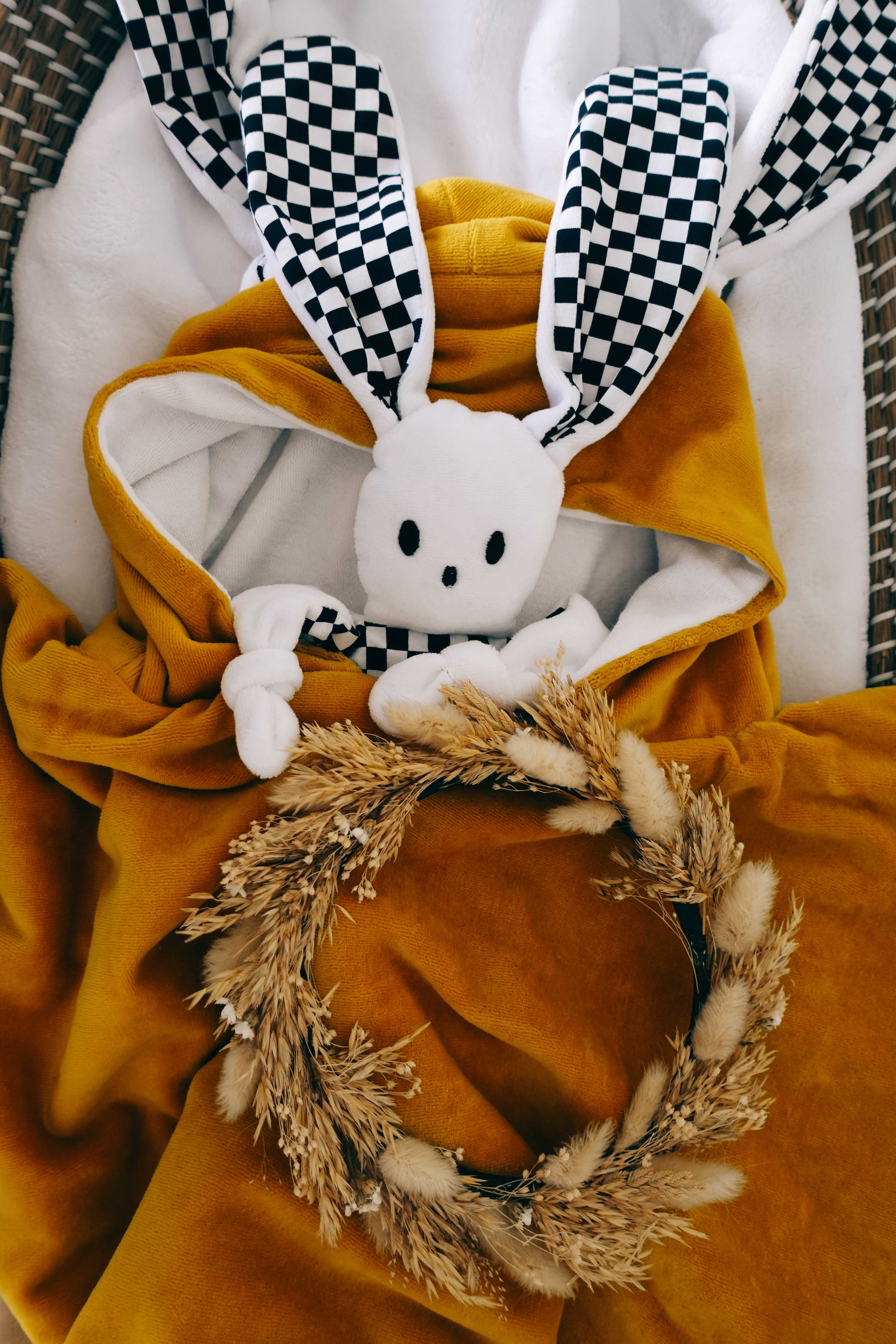Poncho Bain Velours - Chessboard