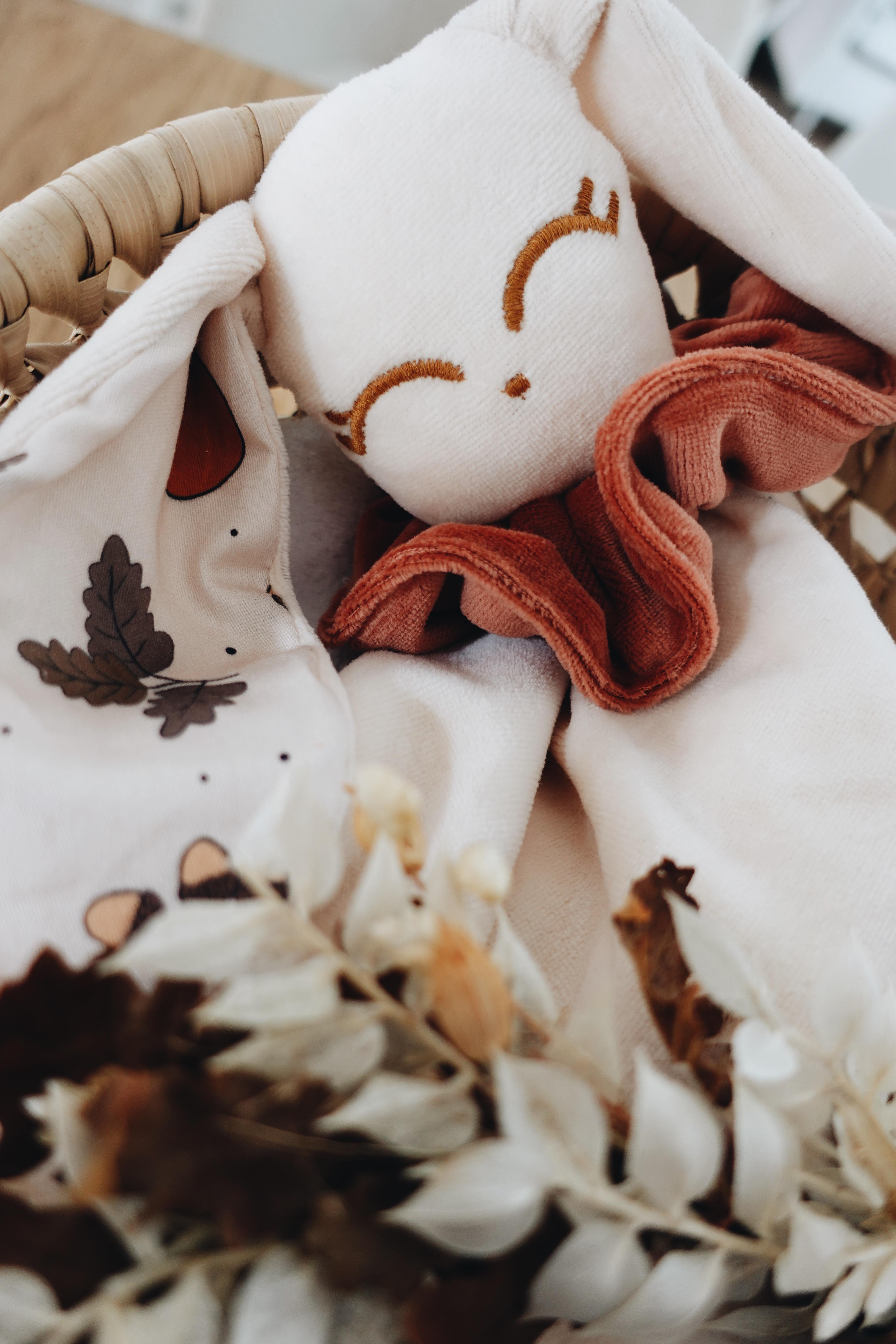 PROTOTYPE - Doudou Velours Câlin Noeuds - Ecureuil