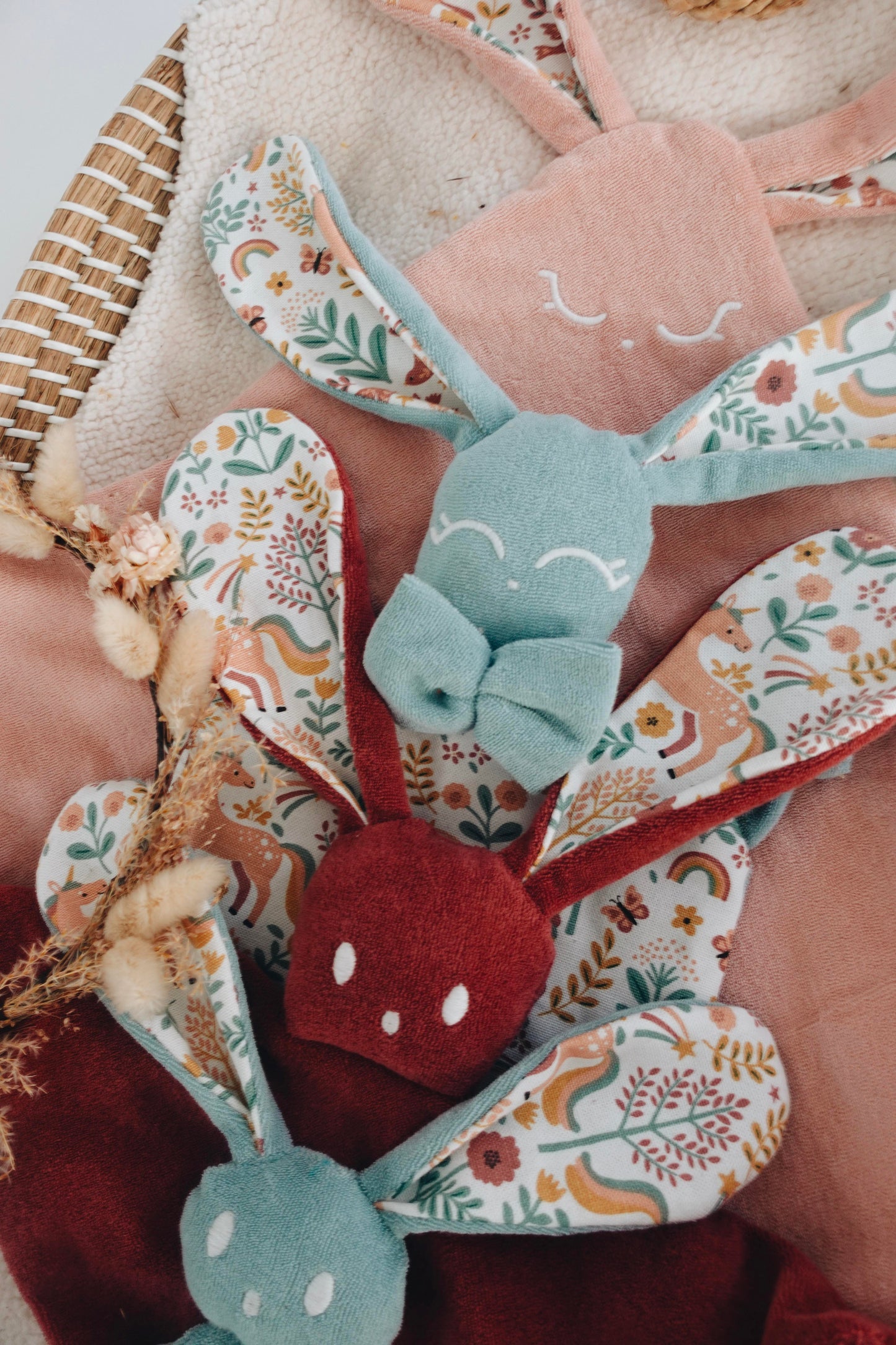 Doudou Eponge Cocooning Noeuds - Licorne